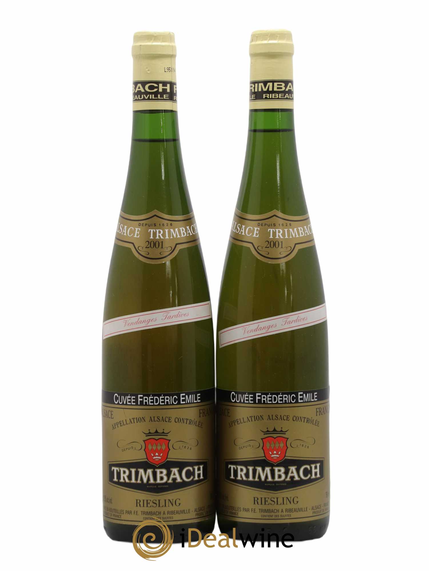 Alsace Riesling Vendanges Tardives Cuvée Frédéric Emile Trimbach (Domaine) 2001 - Lotto di 2 bottiglie - 0