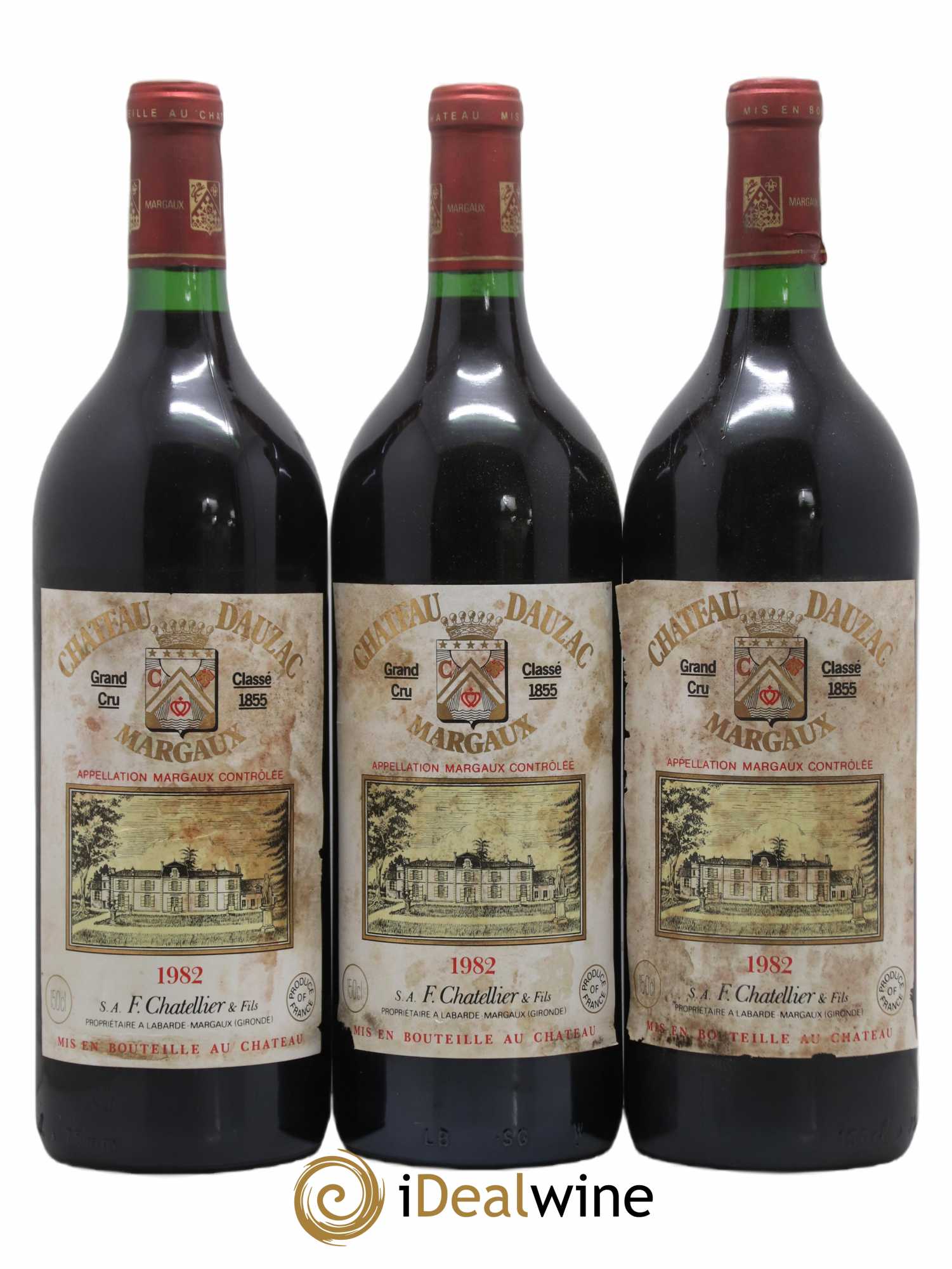 Château Dauzac 5ème Grand Cru Classé 1982 - Lot de 3 magnums - 0