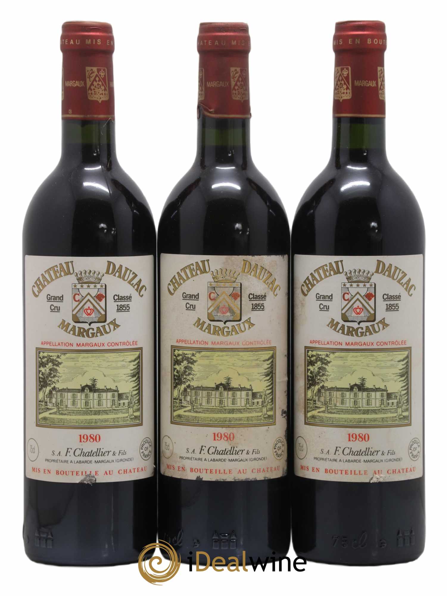 Château Dauzac 5ème Grand Cru Classé 1980 - Lot de 6 bouteilles - 1