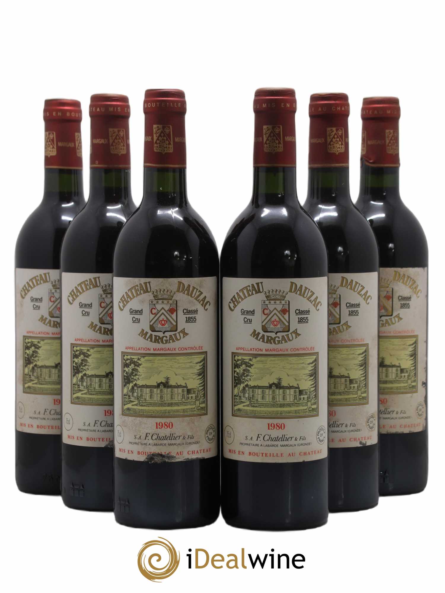 Château Dauzac 5ème Grand Cru Classé 1980 - Lot de 6 bouteilles - 0