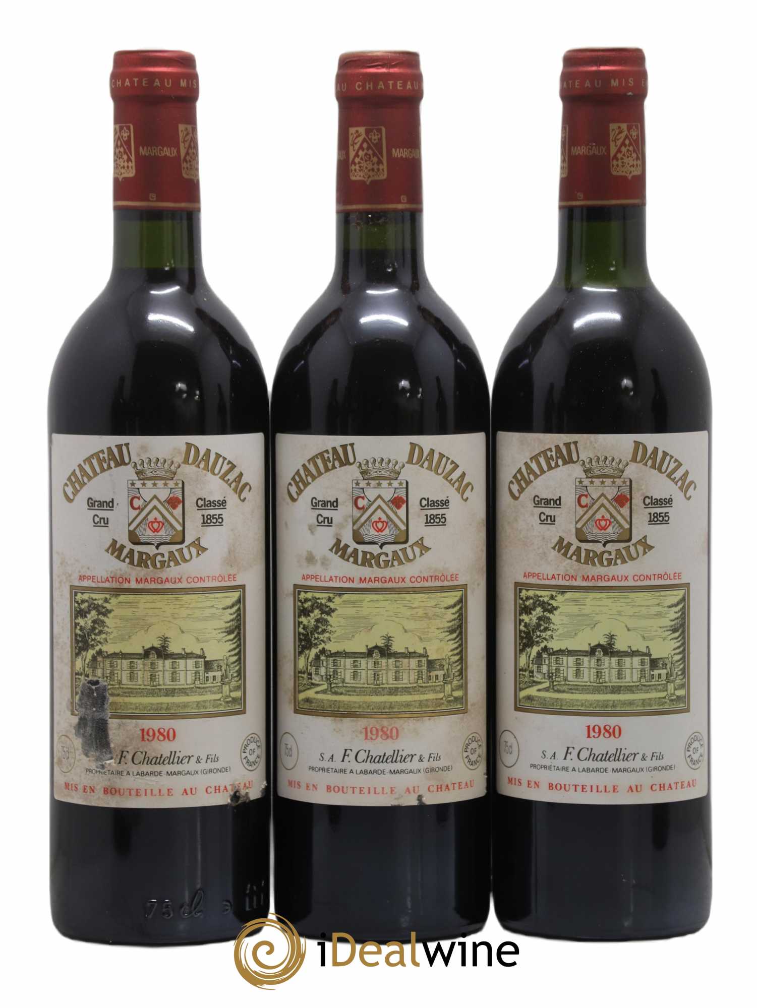 Château Dauzac 5ème Grand Cru Classé 1980 - Lot de 6 bouteilles - 1