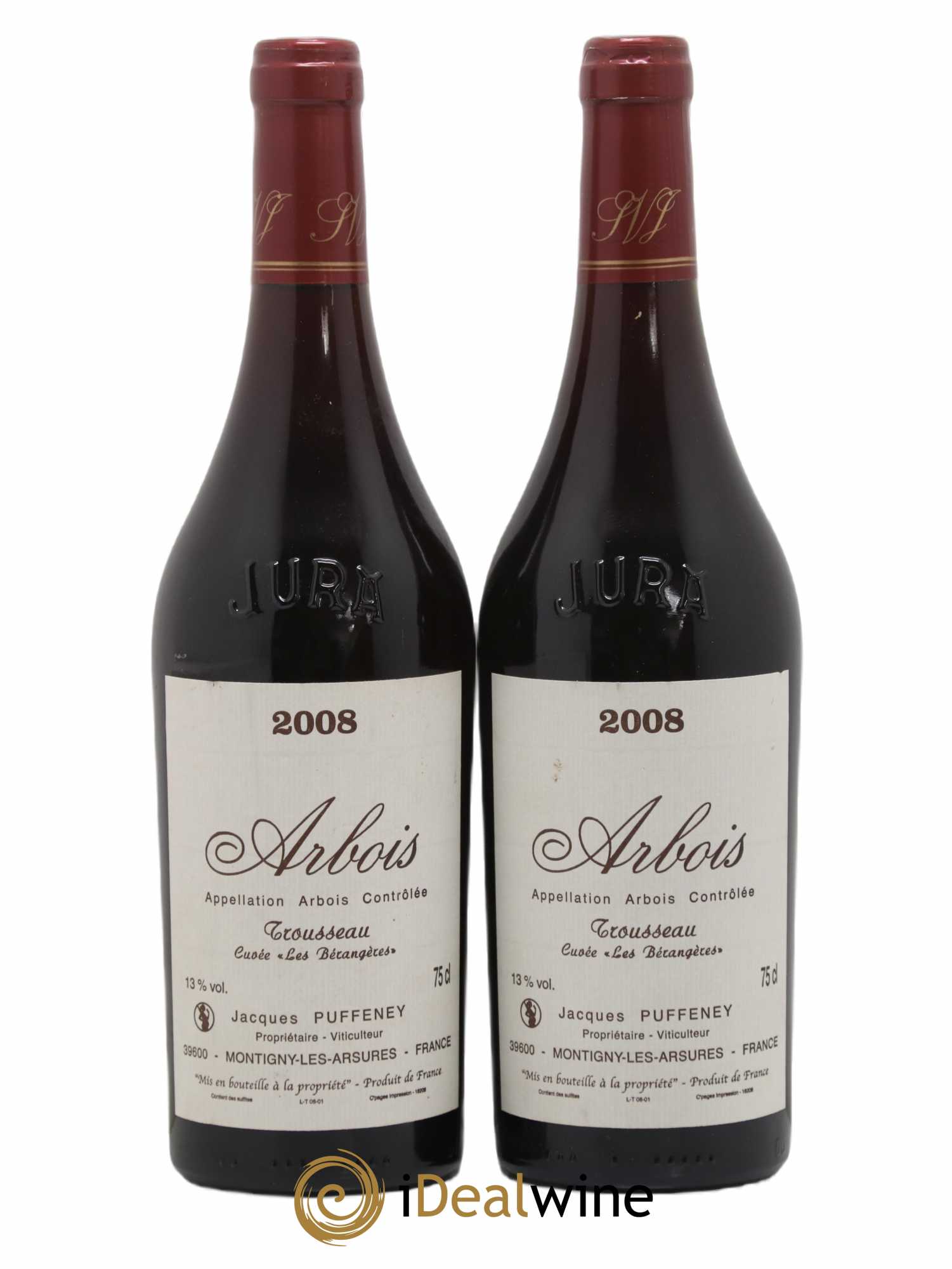 Arbois Trousseau Jacques Puffeney Cuvée Les Bérangères 2008 - Posten von 2 Flaschen - 0