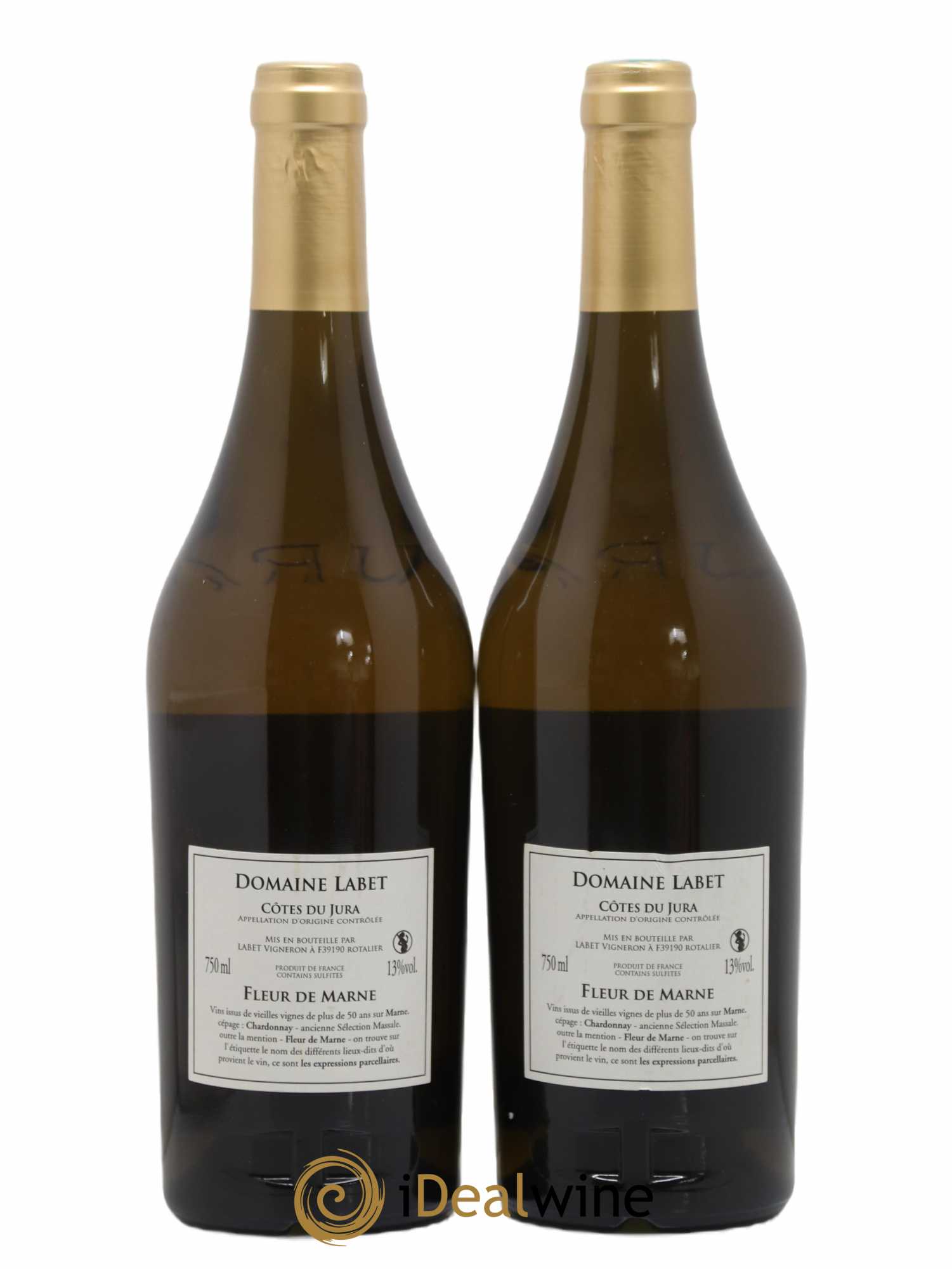 Côtes du Jura Chardonnay La Bardette Romain - Julien - Charline Labet Fleur de Marne 2007 - Lot de 2 bouteilles - 1