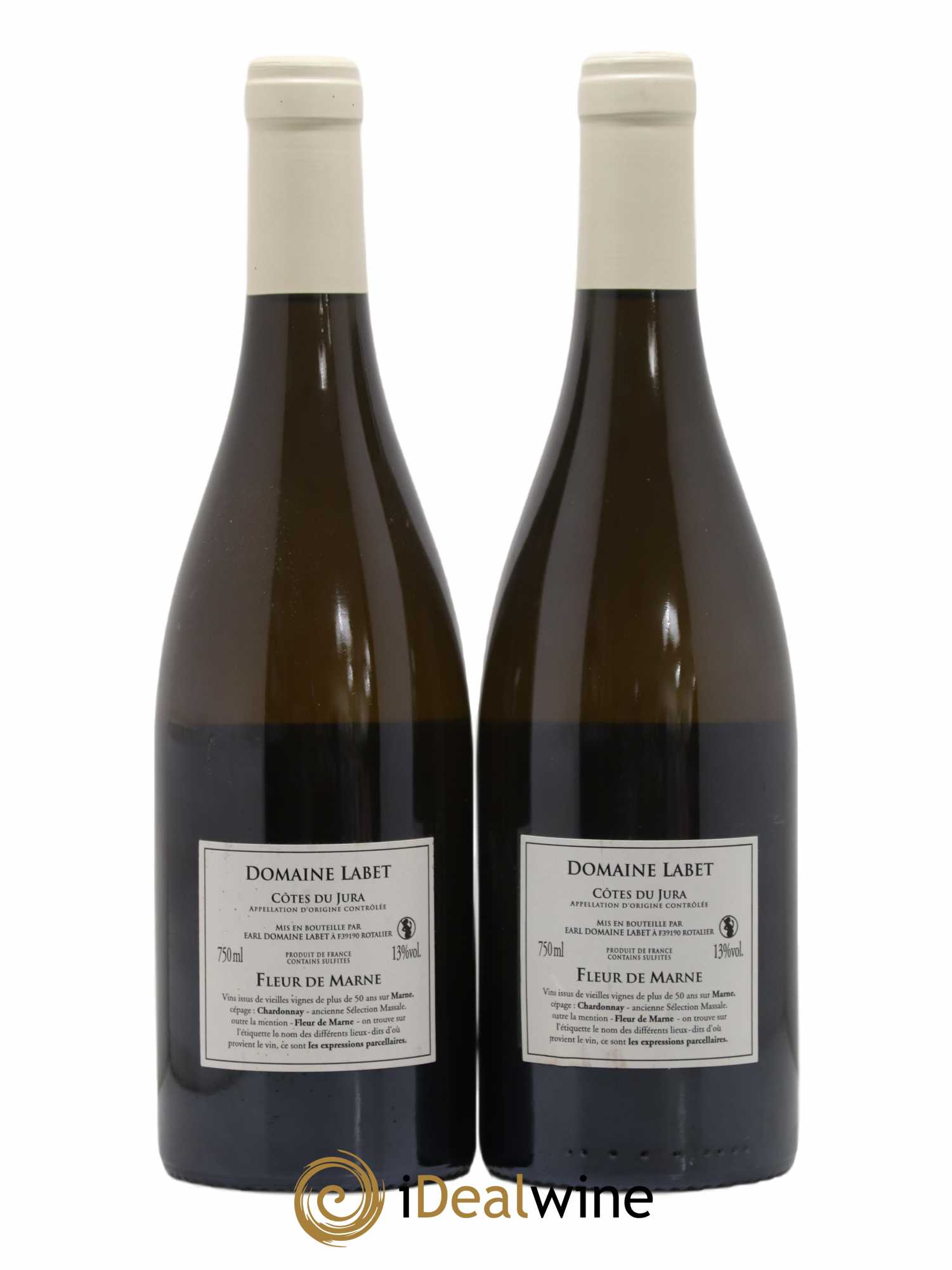 Côtes du Jura Chardonnay La Bardette Romain - Julien - Charline Labet Fleur de Marne 2011 - Lot de 2 bouteilles - 1