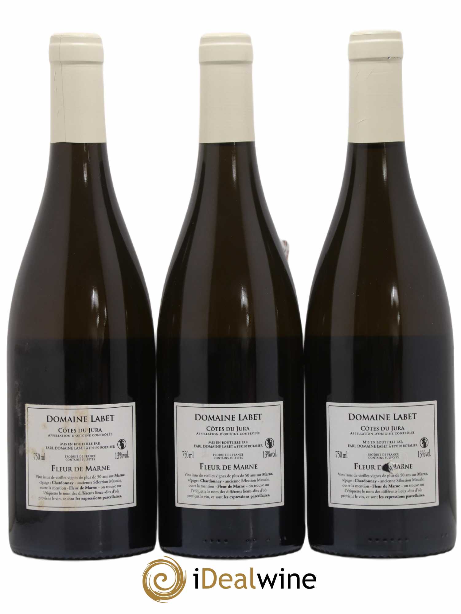 Côtes du Jura Chardonnay Le Montceau Romain - Julien - Charline Labet Fleur de Marne 2011 - Lot de 3 bouteilles - 1