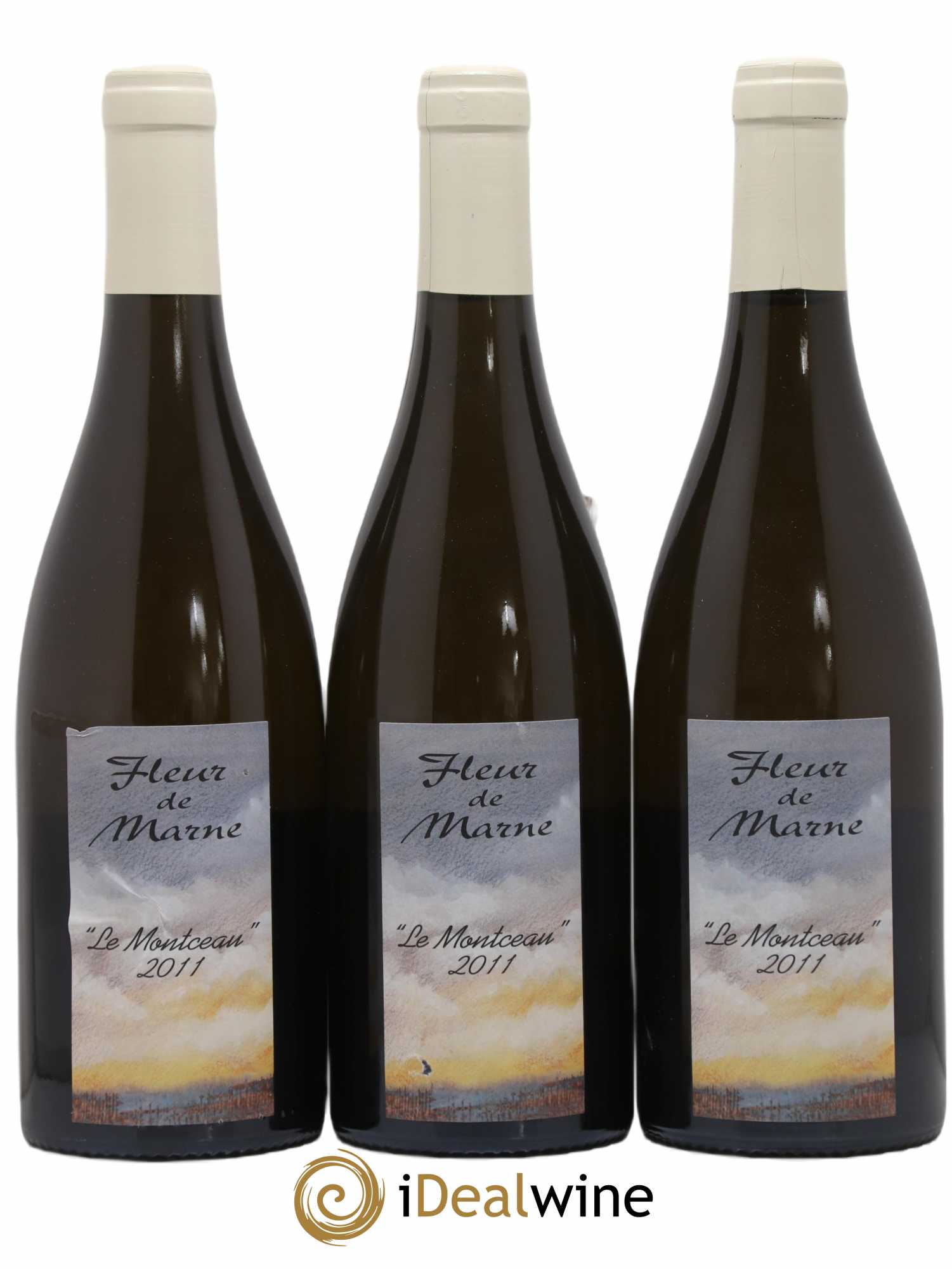 Côtes du Jura Chardonnay Le Montceau Romain - Julien - Charline Labet Fleur de Marne 2011 - Lot de 3 bouteilles - 0
