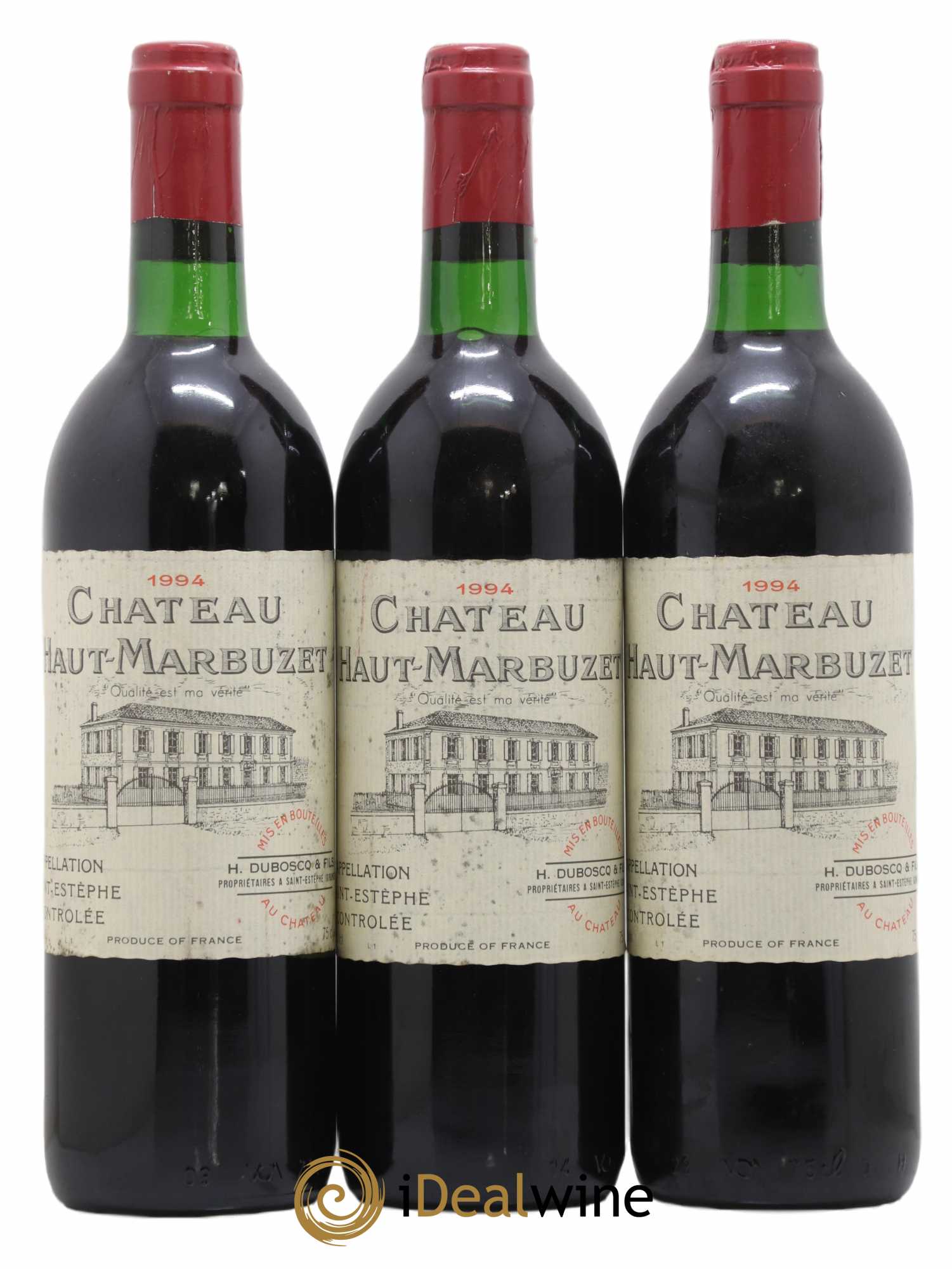Château Haut Marbuzet 1994 - Lot de 3 bouteilles - 0