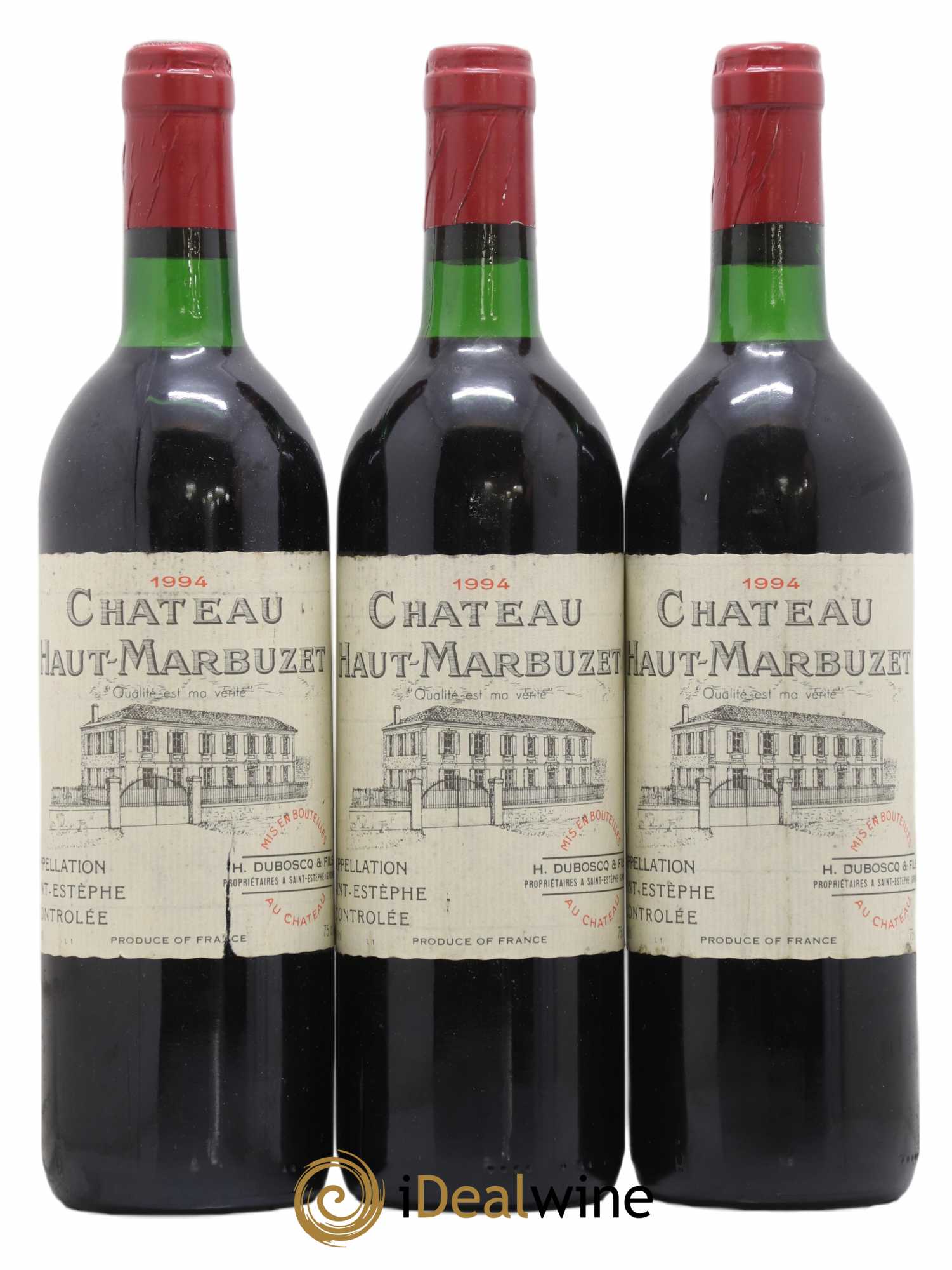 Château Haut Marbuzet 1994 - Lot de 3 bouteilles - 0