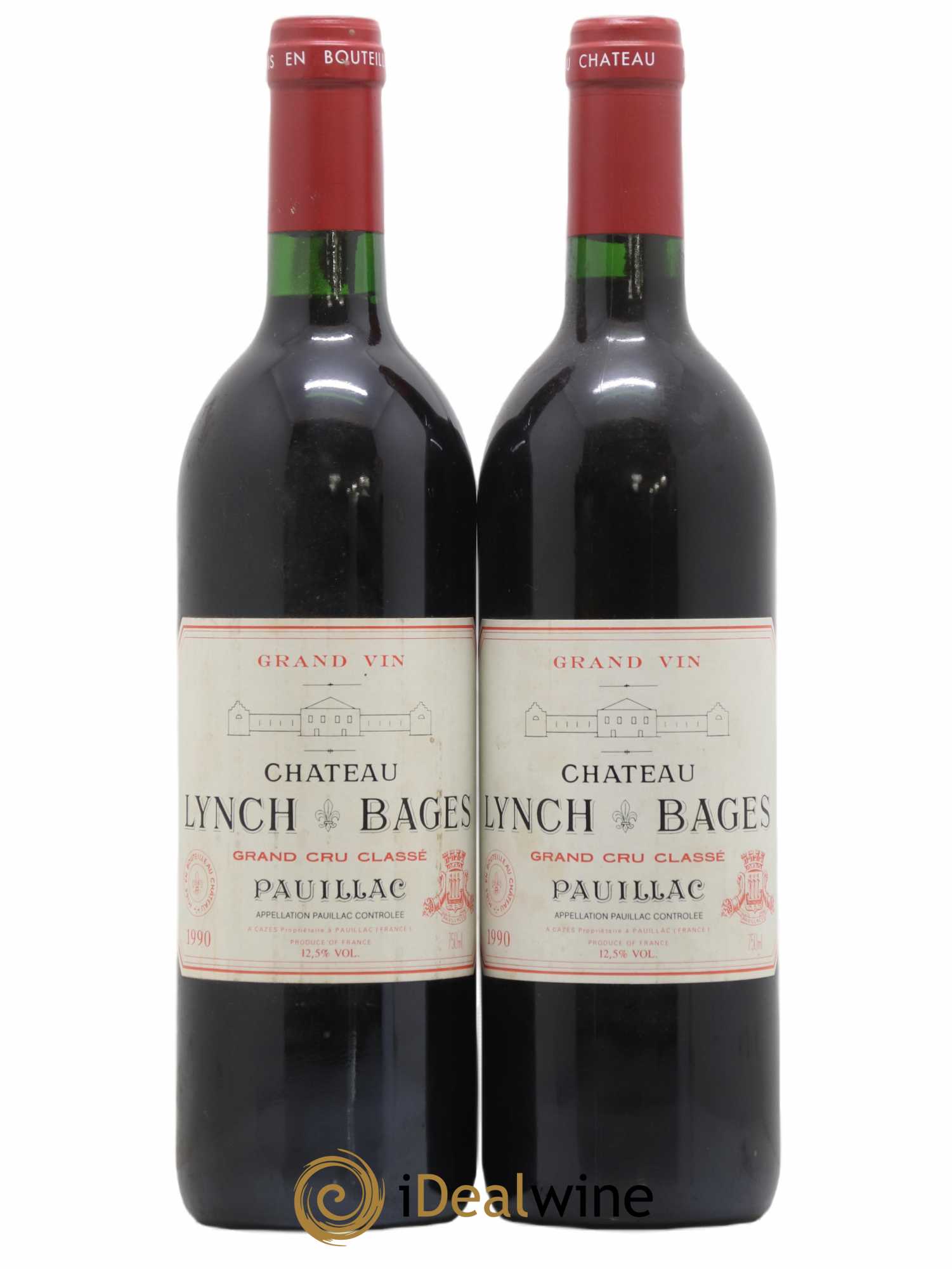 Château Lynch Bages 5ème Grand Cru Classé 1990 - Lot of 2 bottles - 0