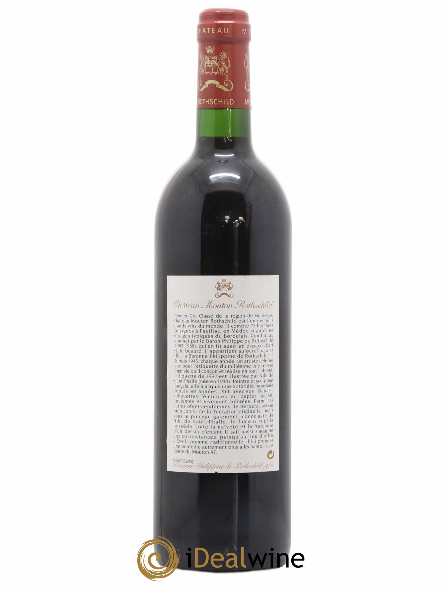 Château Mouton Rothschild 1er Grand Cru Classé 1997 - Lot de 1 bouteille - 1