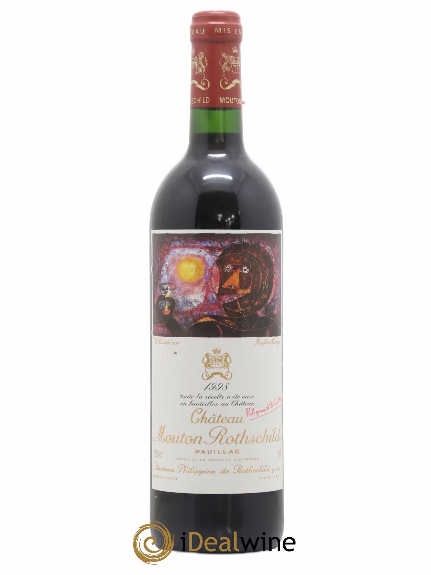 Château Mouton Rothschild 1er Grand Cru Classé 1998 - Lot de 1 bouteille - 0