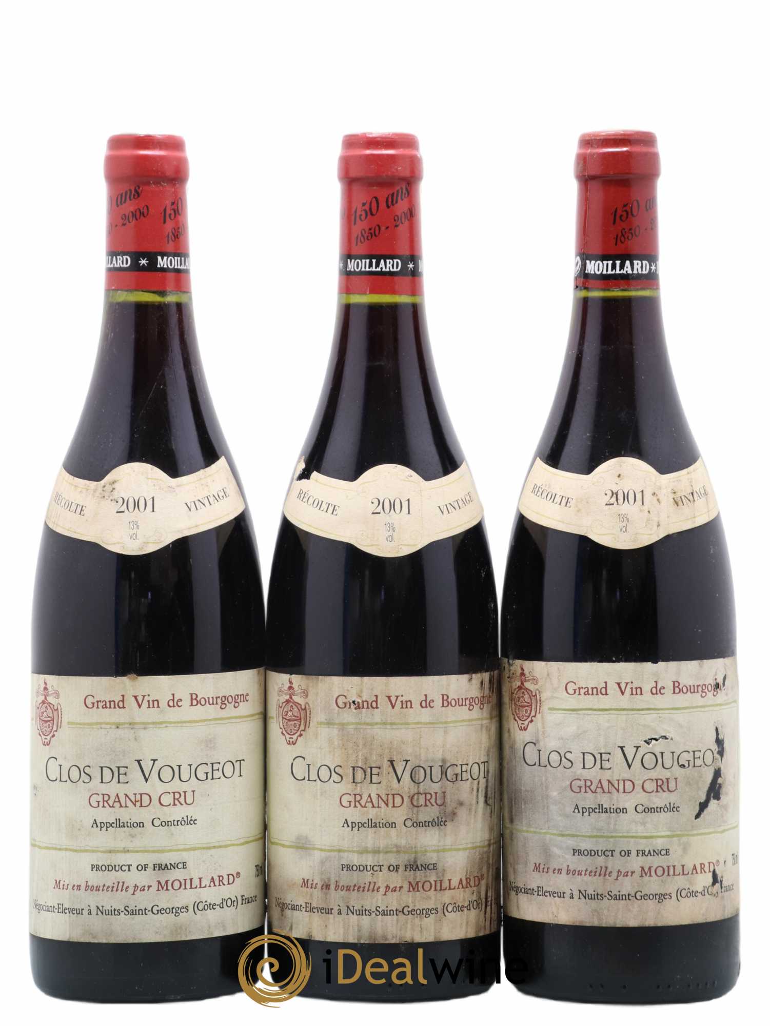 Clos de Vougeot Grand Cru Moillard 2001 - Lot de 6 bouteilles - 2