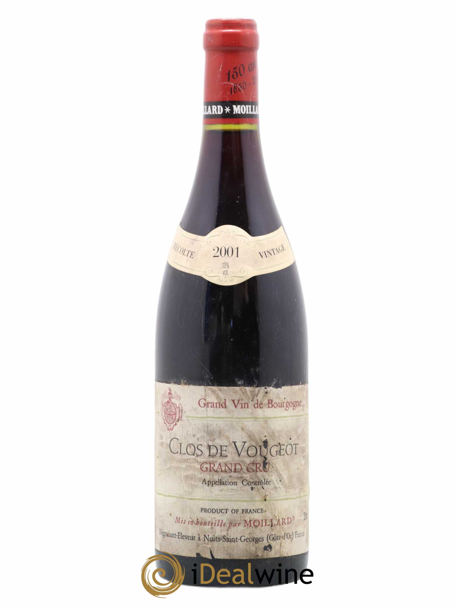 Clos de Vougeot Grand Cru Moillard 2001 - Lot de 1 bouteille - 0