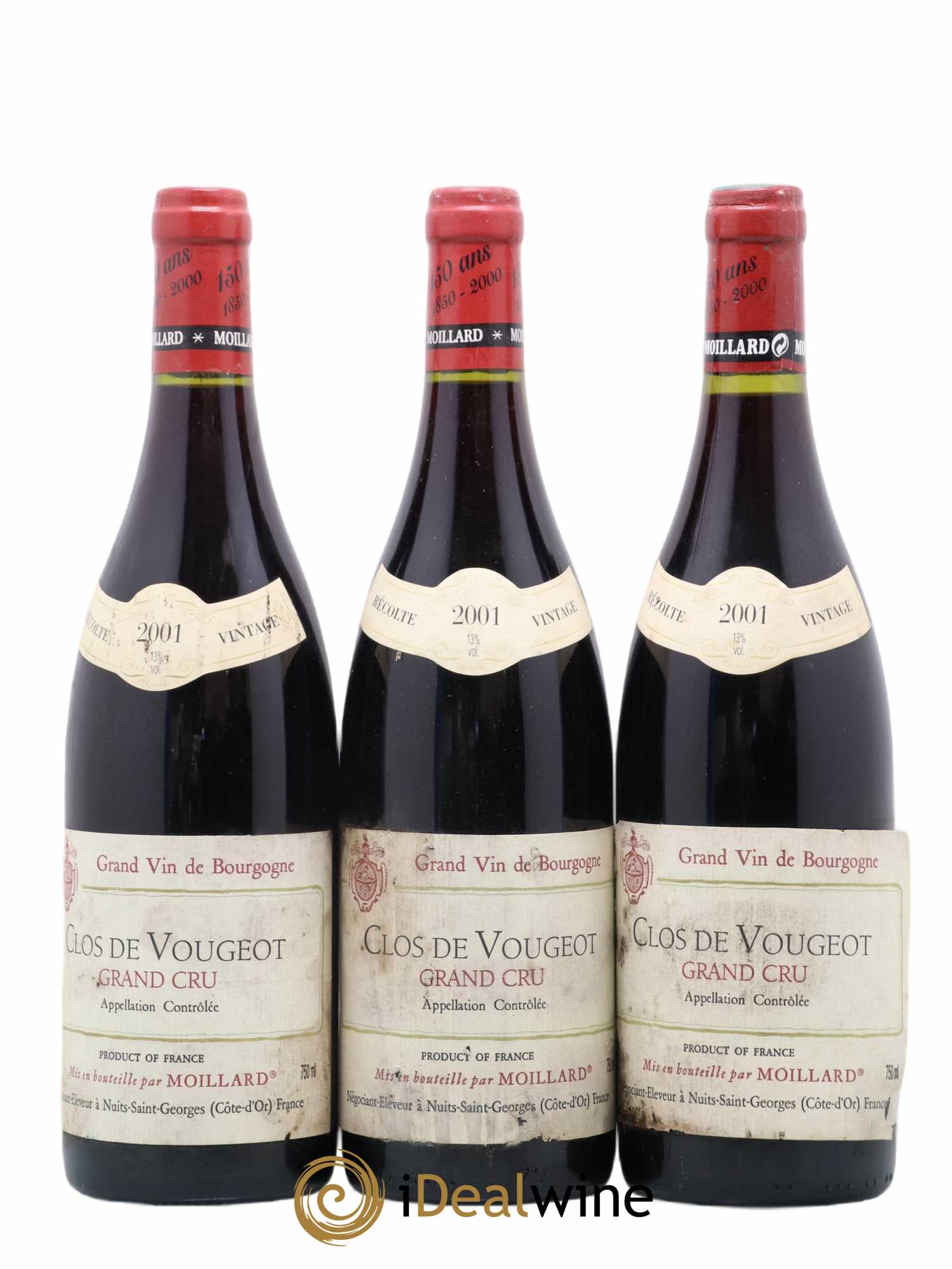 Clos de Vougeot Grand Cru Moillard 2001 - Lot de 6 bouteilles - 2