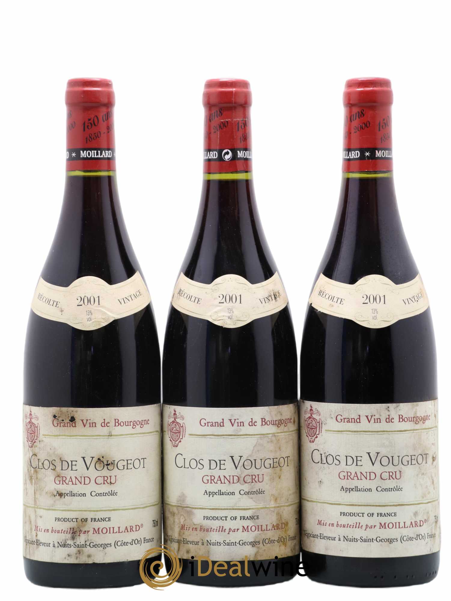 Clos de Vougeot Grand Cru Moillard 2001 - Lot de 6 bouteilles - 2