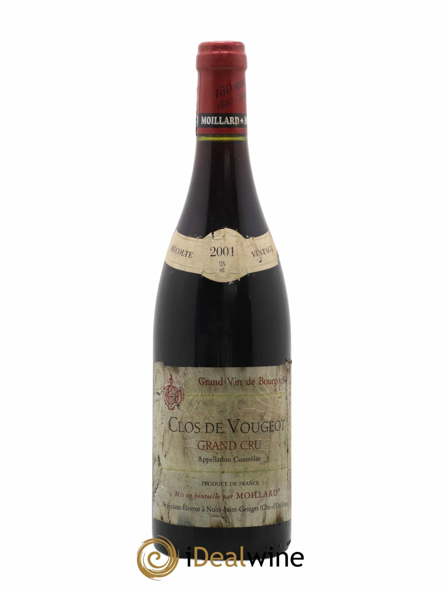 Clos de Vougeot Grand Cru Moillard 2001 - Lot de 1 bouteille - 0