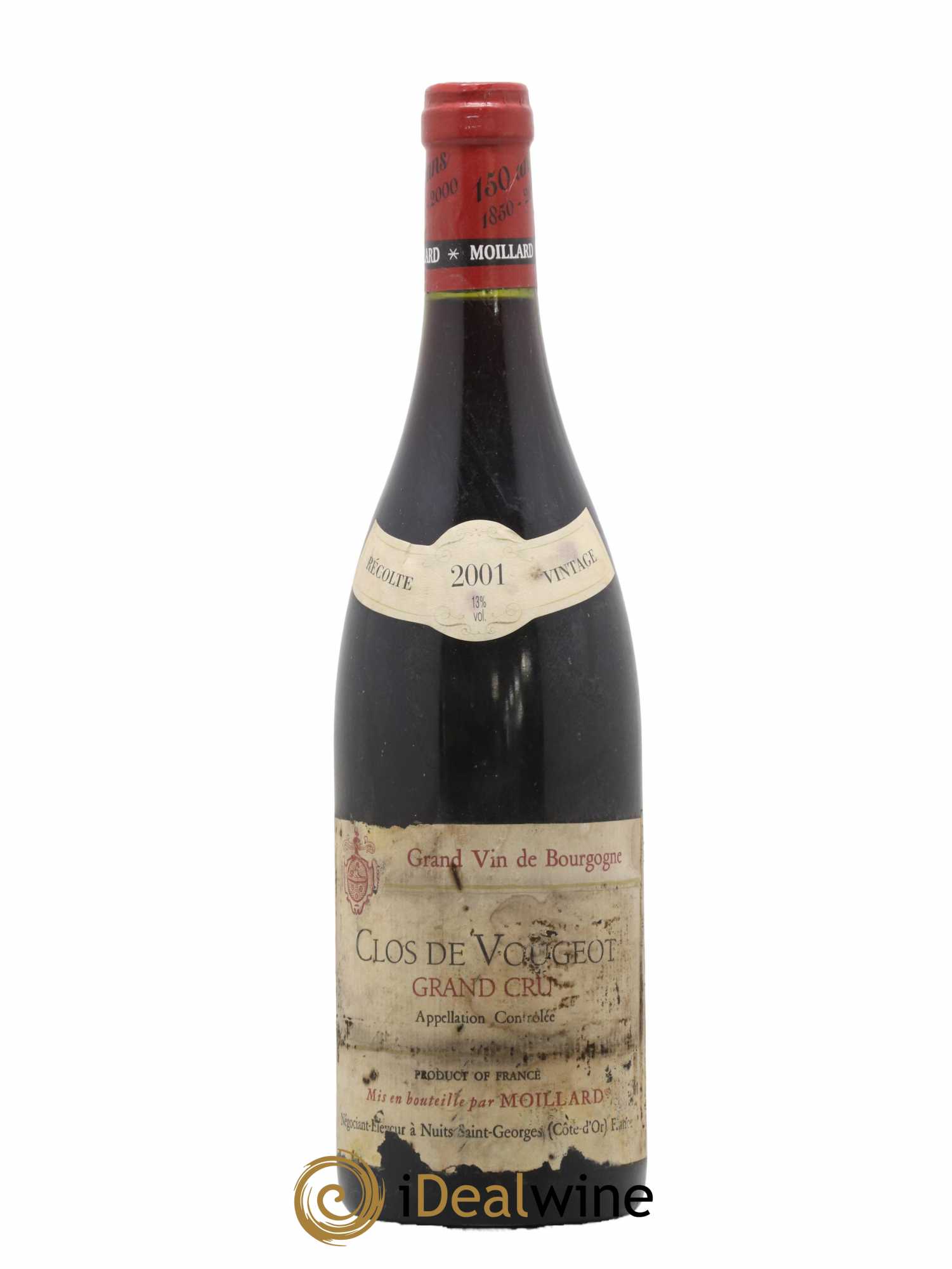 Clos de Vougeot Grand Cru Moillard 2001 - Lot de 1 bouteille - 0