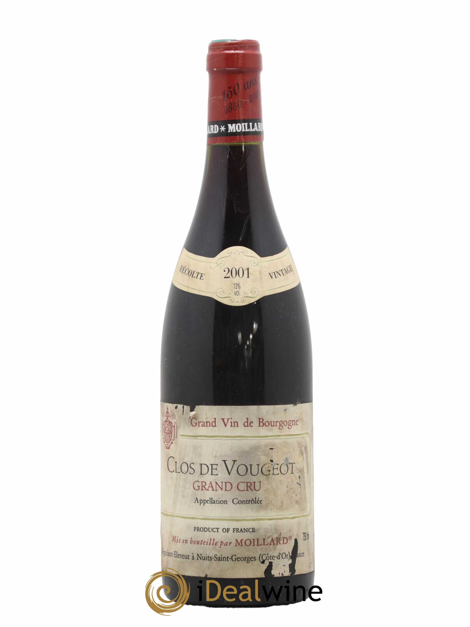 Clos de Vougeot Grand Cru Moillard 2001 - Lot de 1 bouteille - 0