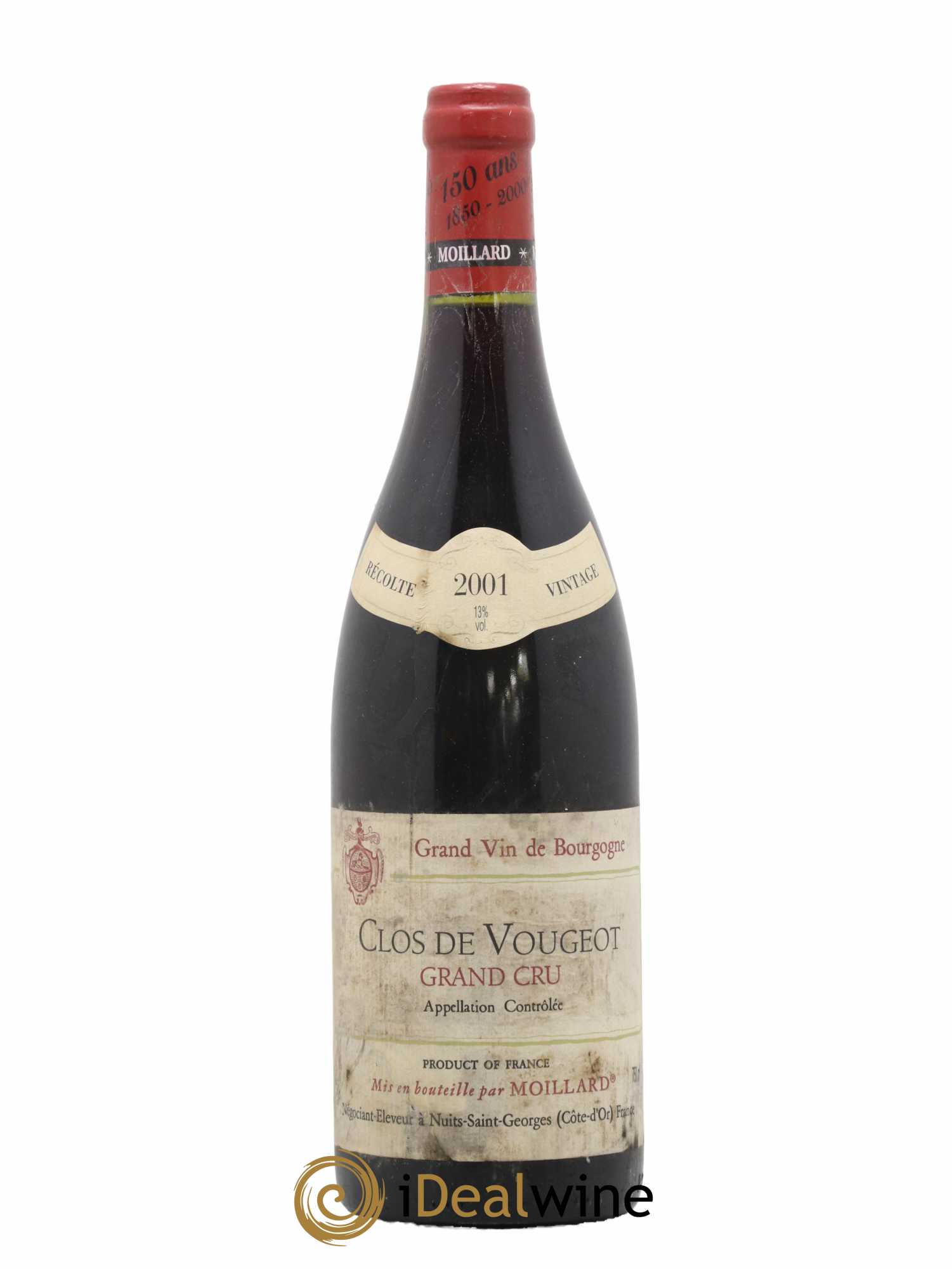 Clos de Vougeot Grand Cru Moillard 2001 - Lot de 1 bouteille - 0
