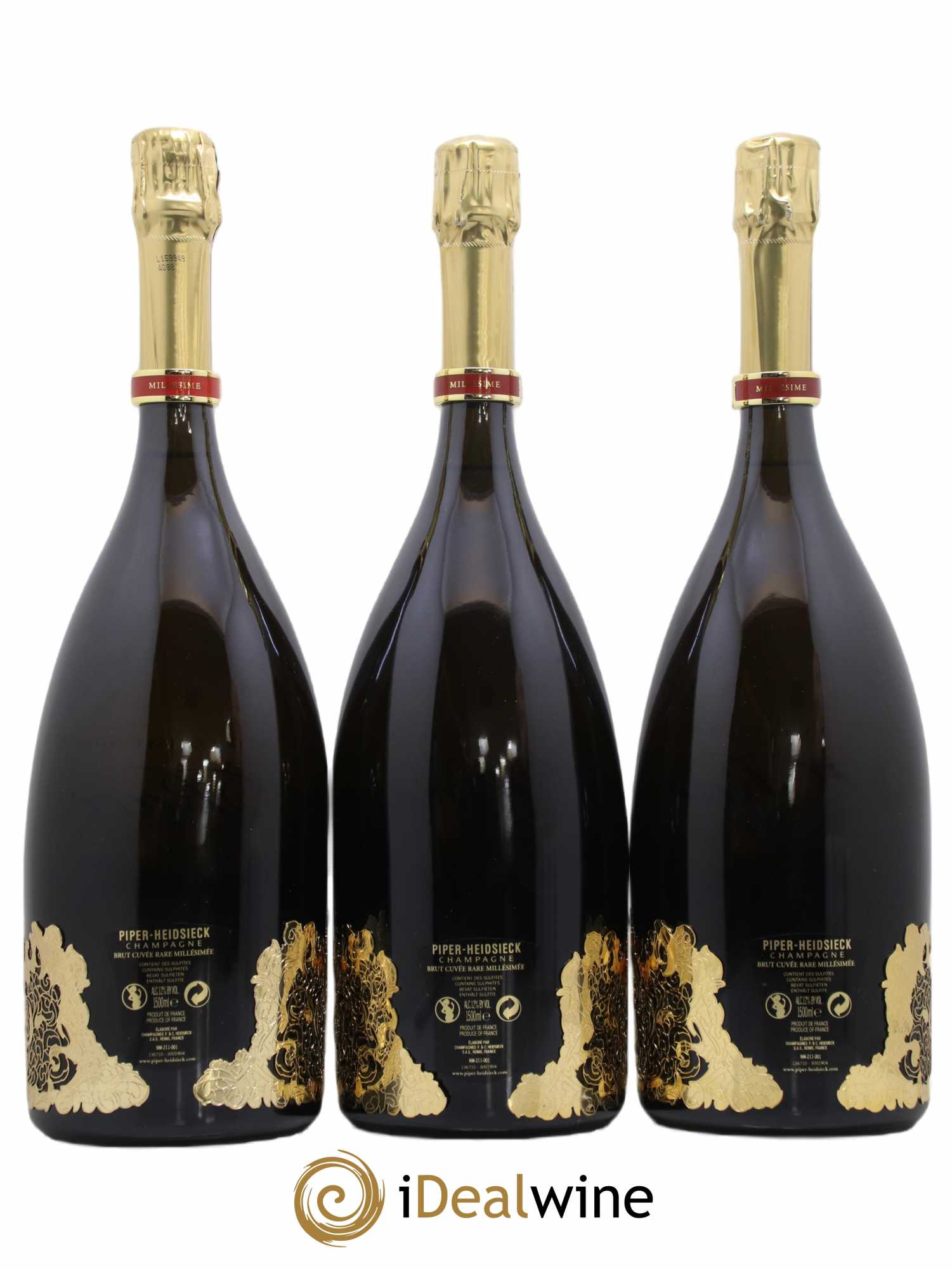 Rare Piper Heidsieck 1998 - Lot de 3 magnums - 1