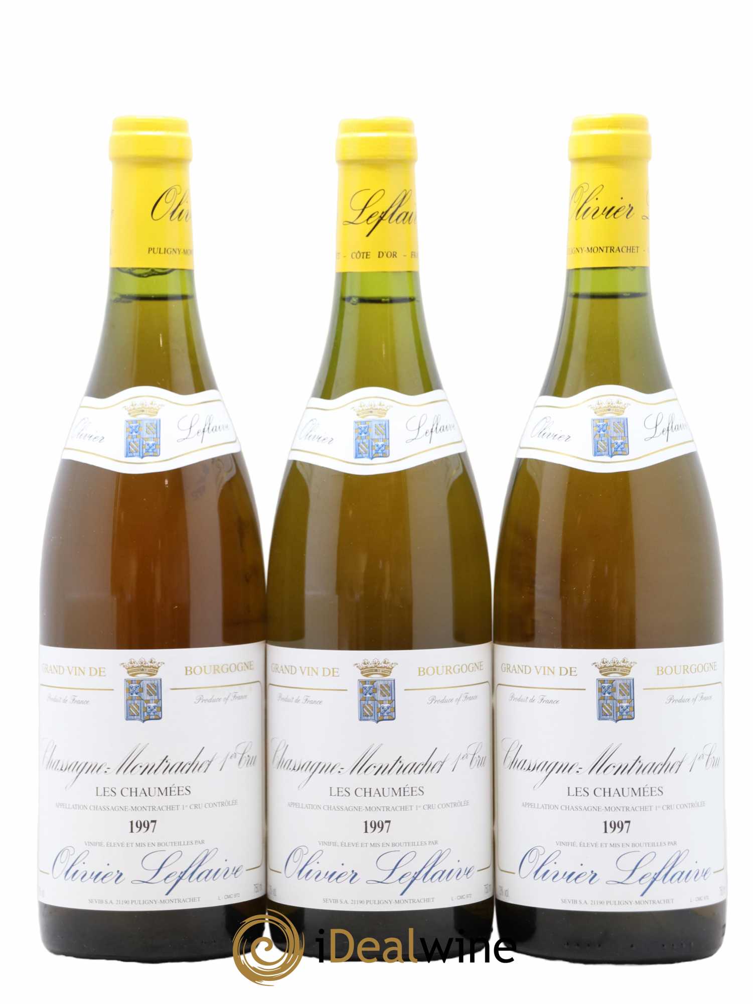 Chassagne-Montrachet 1er Cru Les Chaumées Olivier Leflaive 1997 - Lot de 3 bouteilles - 0