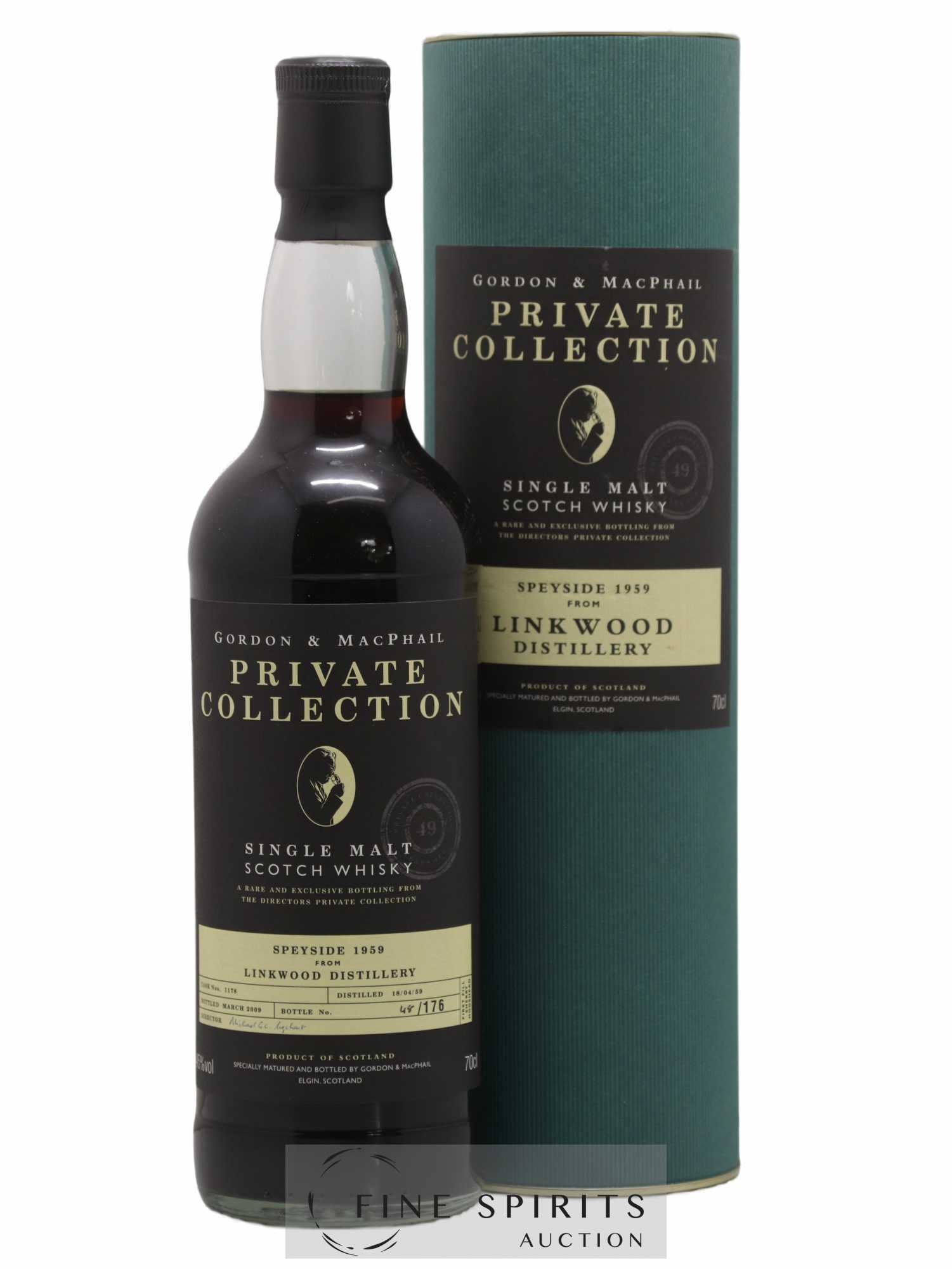 Linkwood 49 years 1959 Gordon & MacPhail Cask n°1178 - One of 176 - bottled 2009 Private Collection - Lot de 1 bouteille - 0