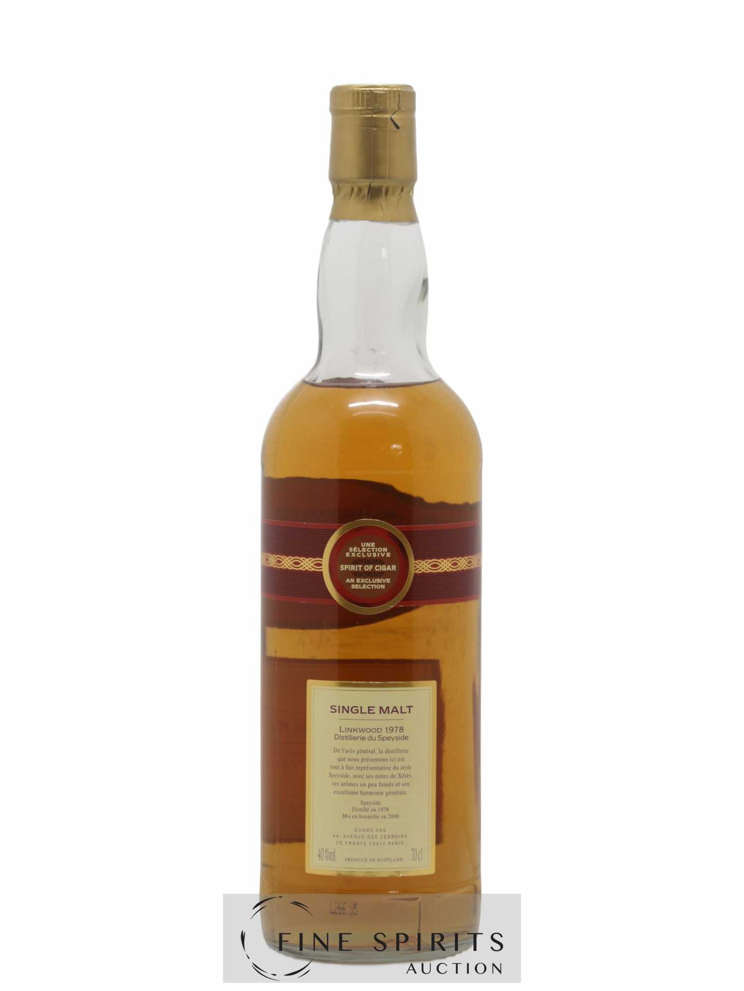 Linkwood 1978 Of. Spirit of Cigar bottled 2000 Dugas Exclusive Selection - Lot de 1 bouteille - 2