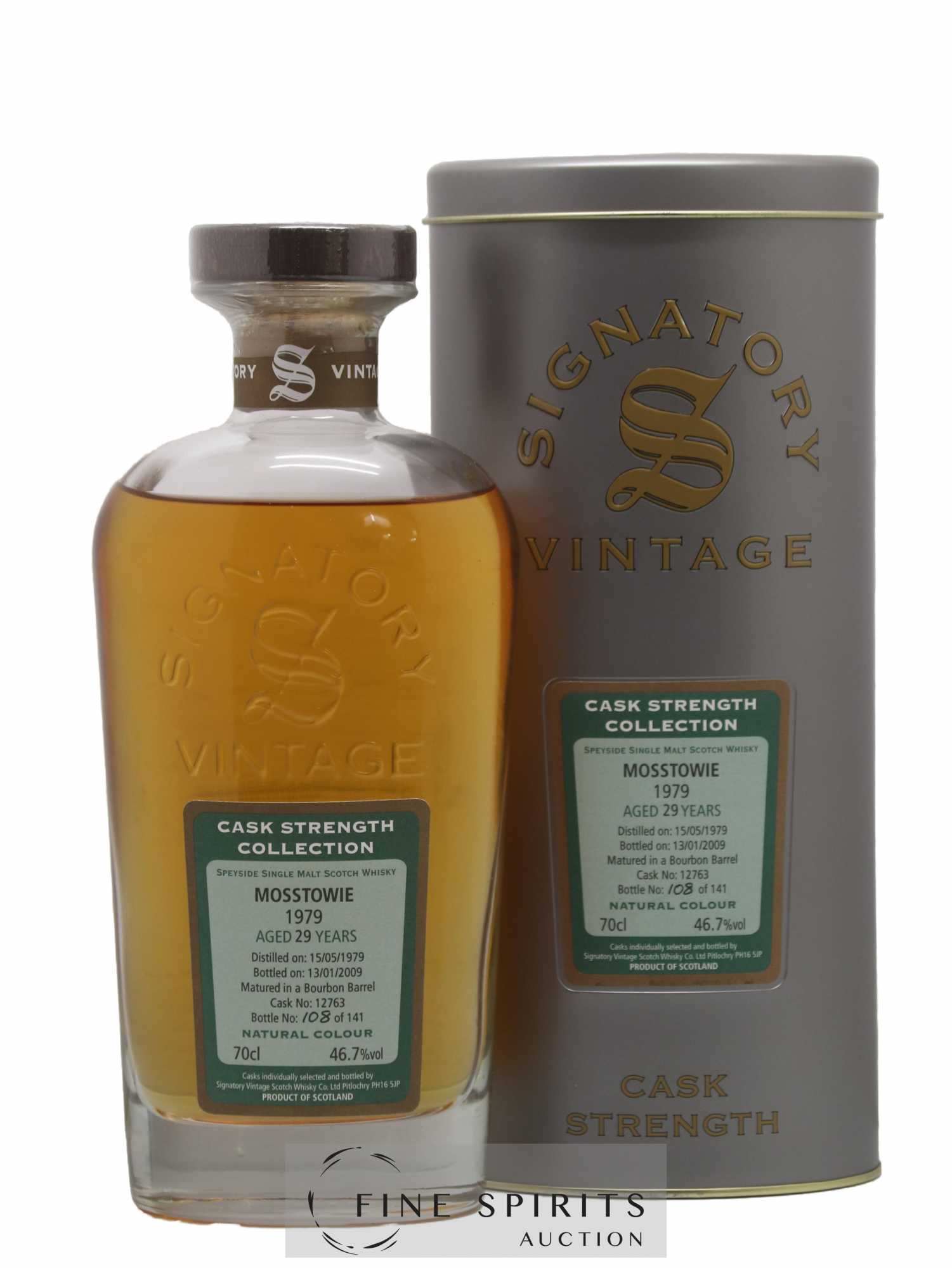 Mosstowie 29 years 1979 Signatory Vintage Cask n°12763 - One of 141 - bottled 2009 Cask Strength Collection - Lot de 1 bouteille - 0