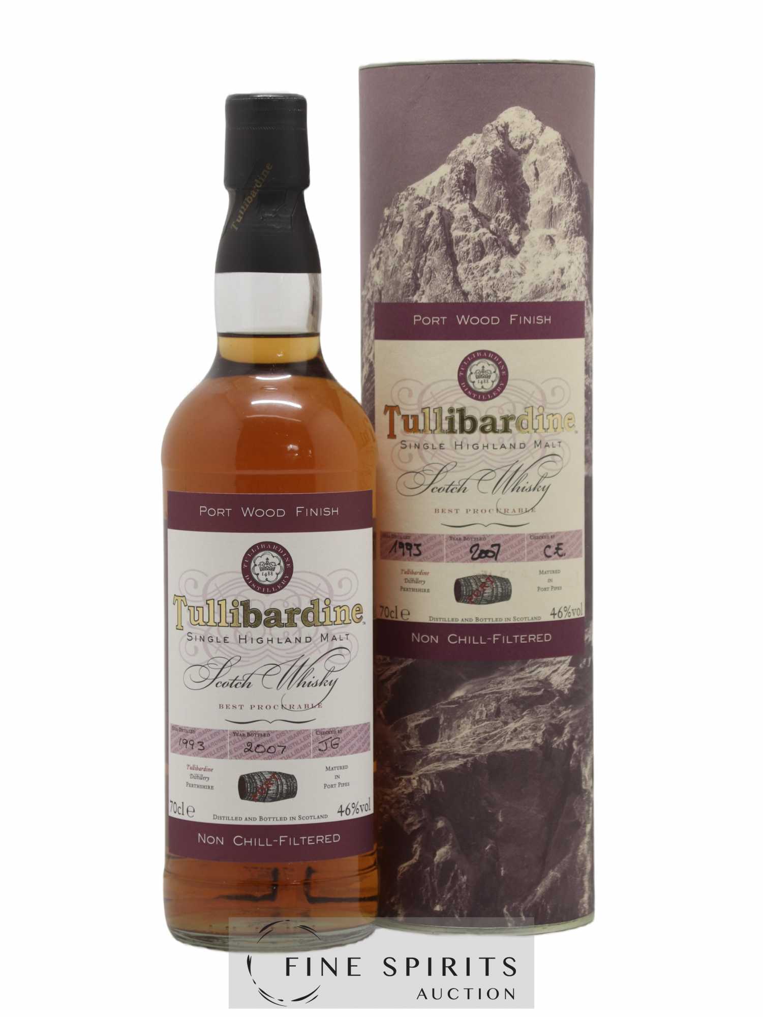 Tullibardine 1993 Of. Port Wood Finish bottled 2007 - Lot de 1 bouteille - 0