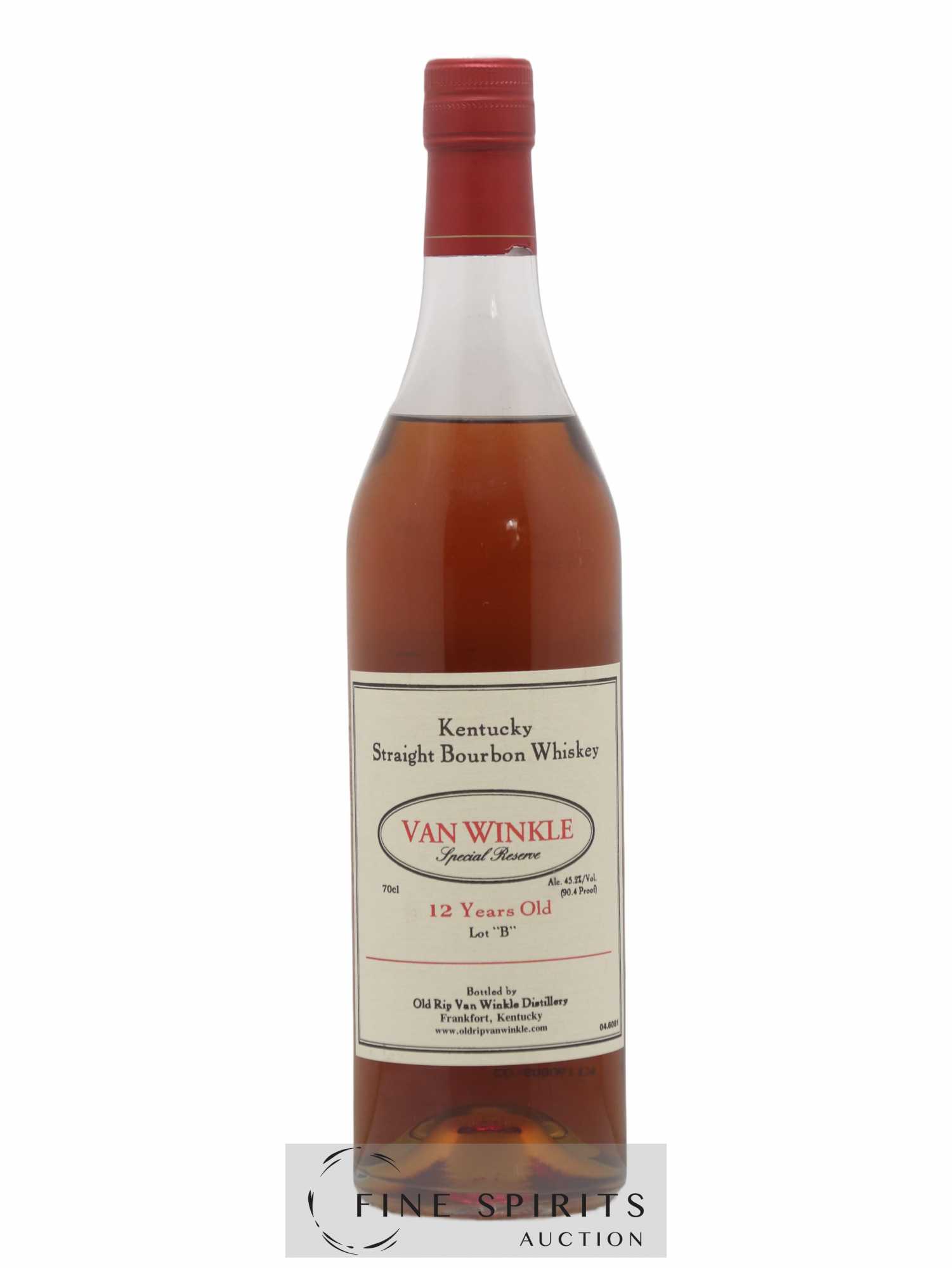Van Winkle 12 years Of. Lot B 90.4 Proof Special Reserve (70cl.) - Lot de 1 bouteille - 0
