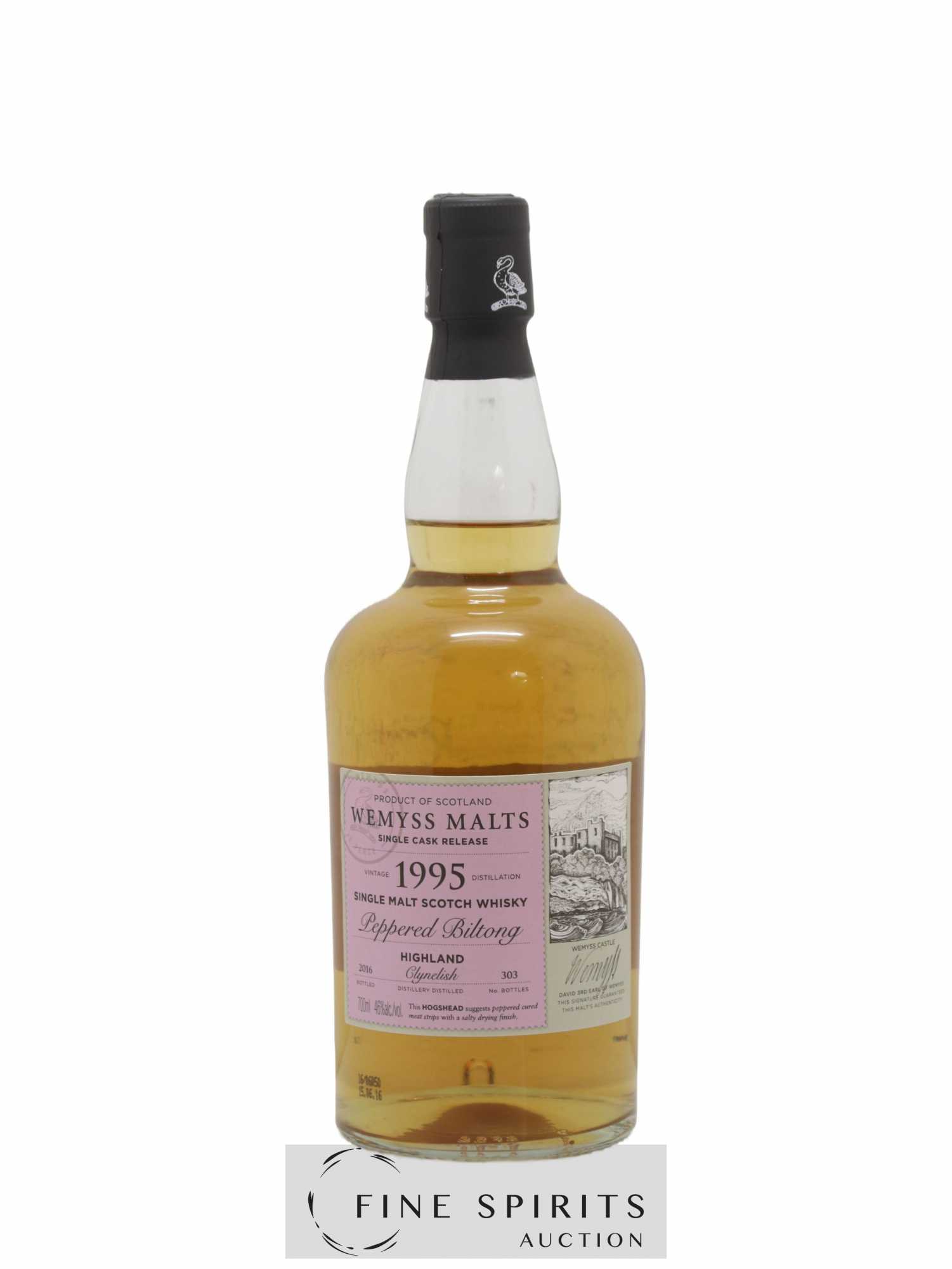 Clynelish 1995 Wemyss Malts Peppered Biltong One of 303 - bottled 2016 Single Cask Release - Lot de 1 bouteille - 1