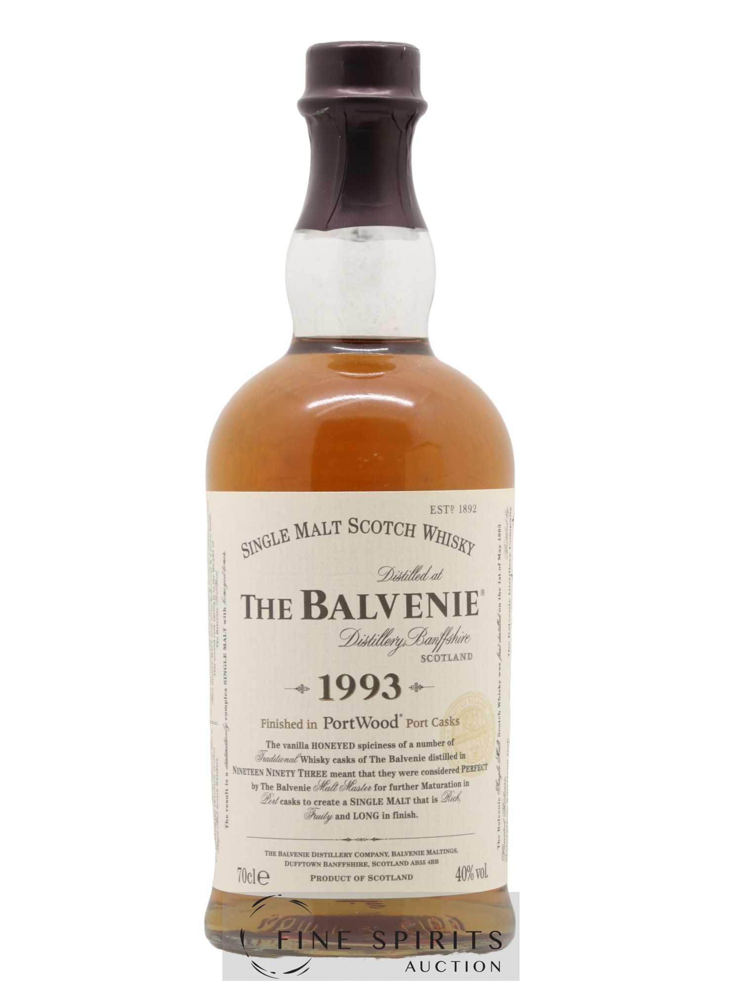 Balvenie (The) 1993 Of. Port Wood Set with 2 glasses - Posten von 1 Flasche - 1