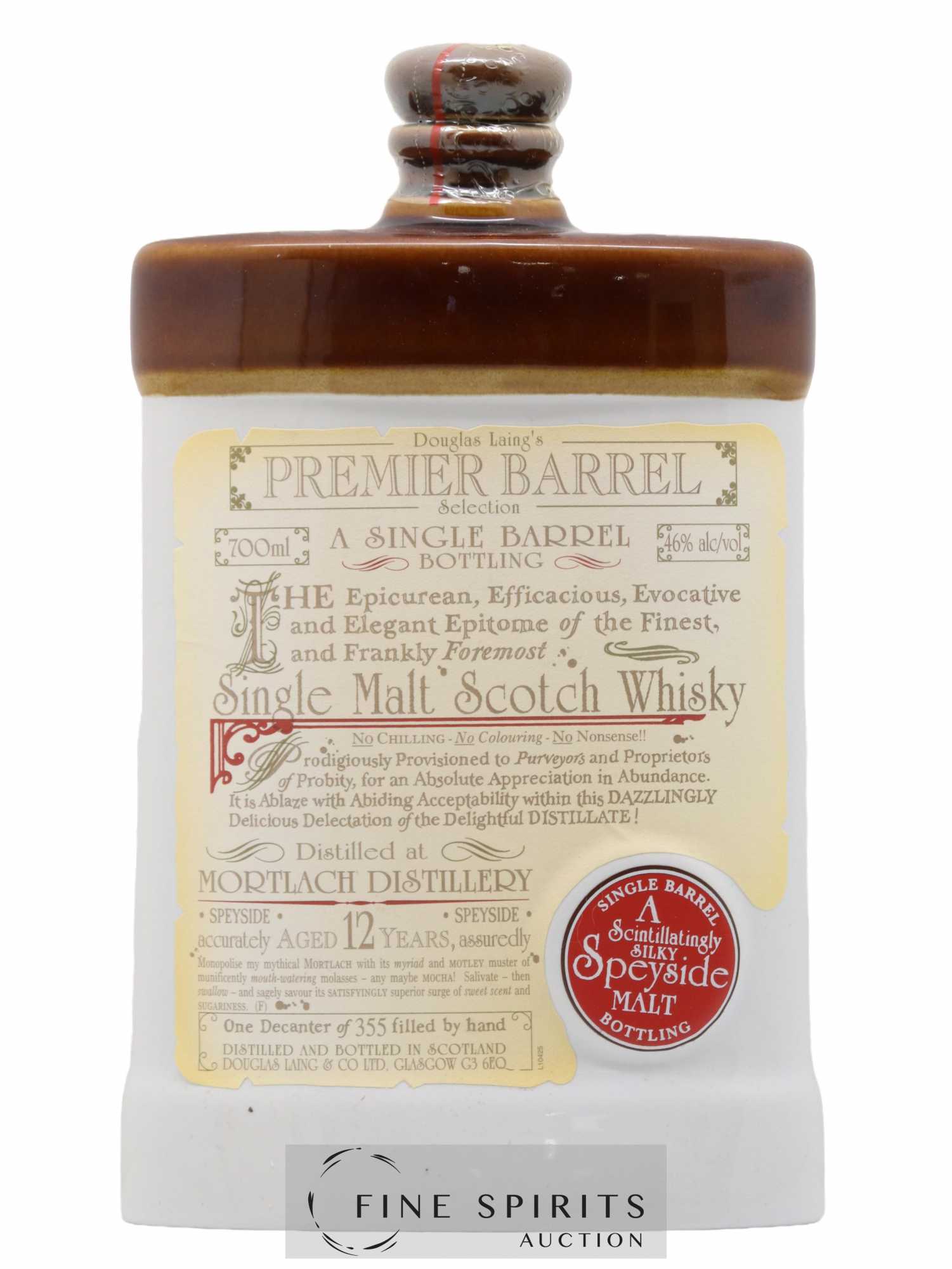 Mortlach 12 years Douglas Laing Premier Barrel Selection One of 355 - Lot of 1 bottle - 1