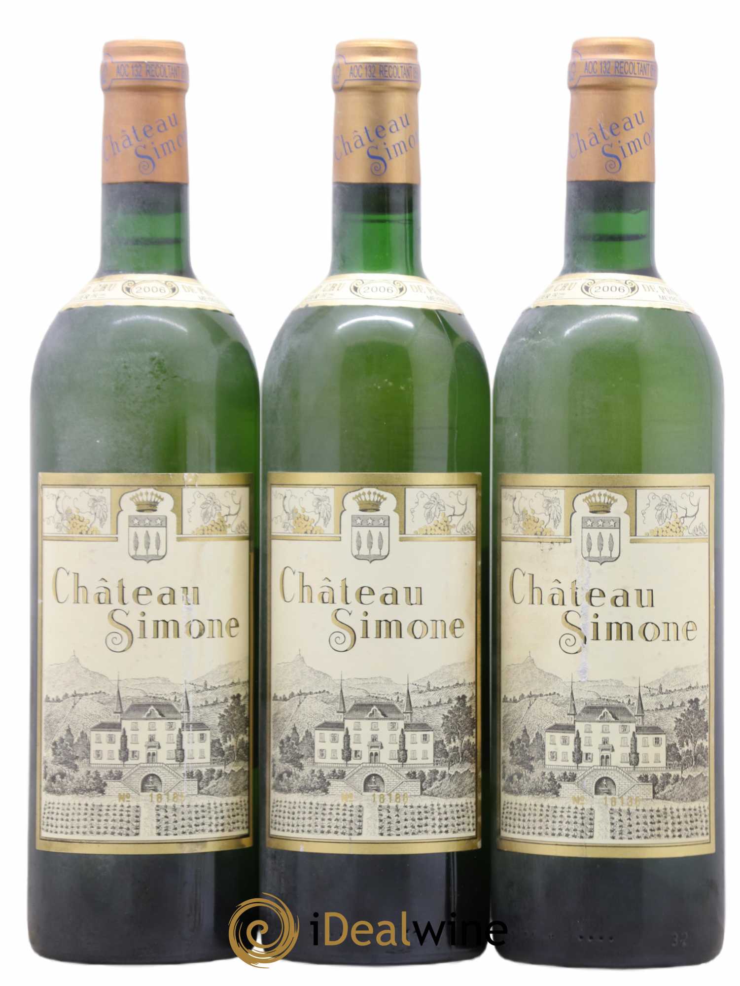 Palette Château Simone Famille Rougier 2006 - Lot de 3 bouteilles - 0