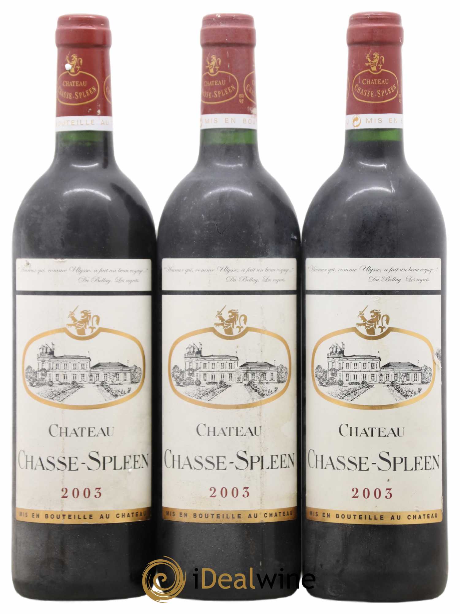 Château Chasse Spleen 2003 - Lot de 3 bouteilles - 0