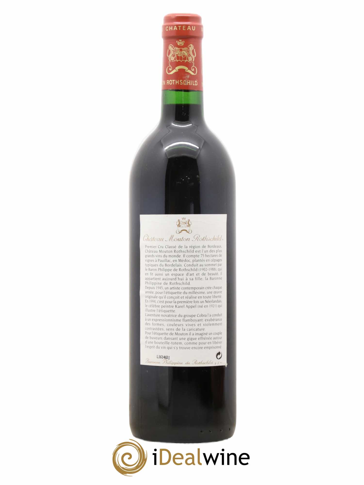 Château Mouton Rothschild 1er Grand Cru Classé 1994 - Lot de 1 bouteille - 1