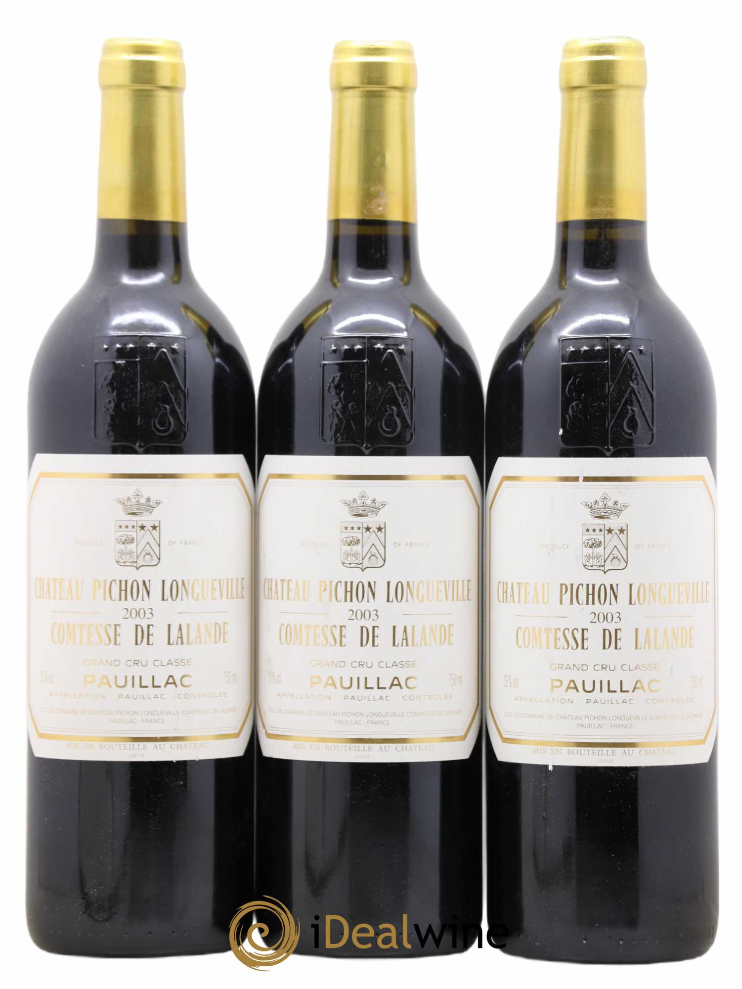 Château Pichon Longueville Comtesse de Lalande 2ème Grand Cru Classé 2003 - Lot de 3 bouteilles - 0