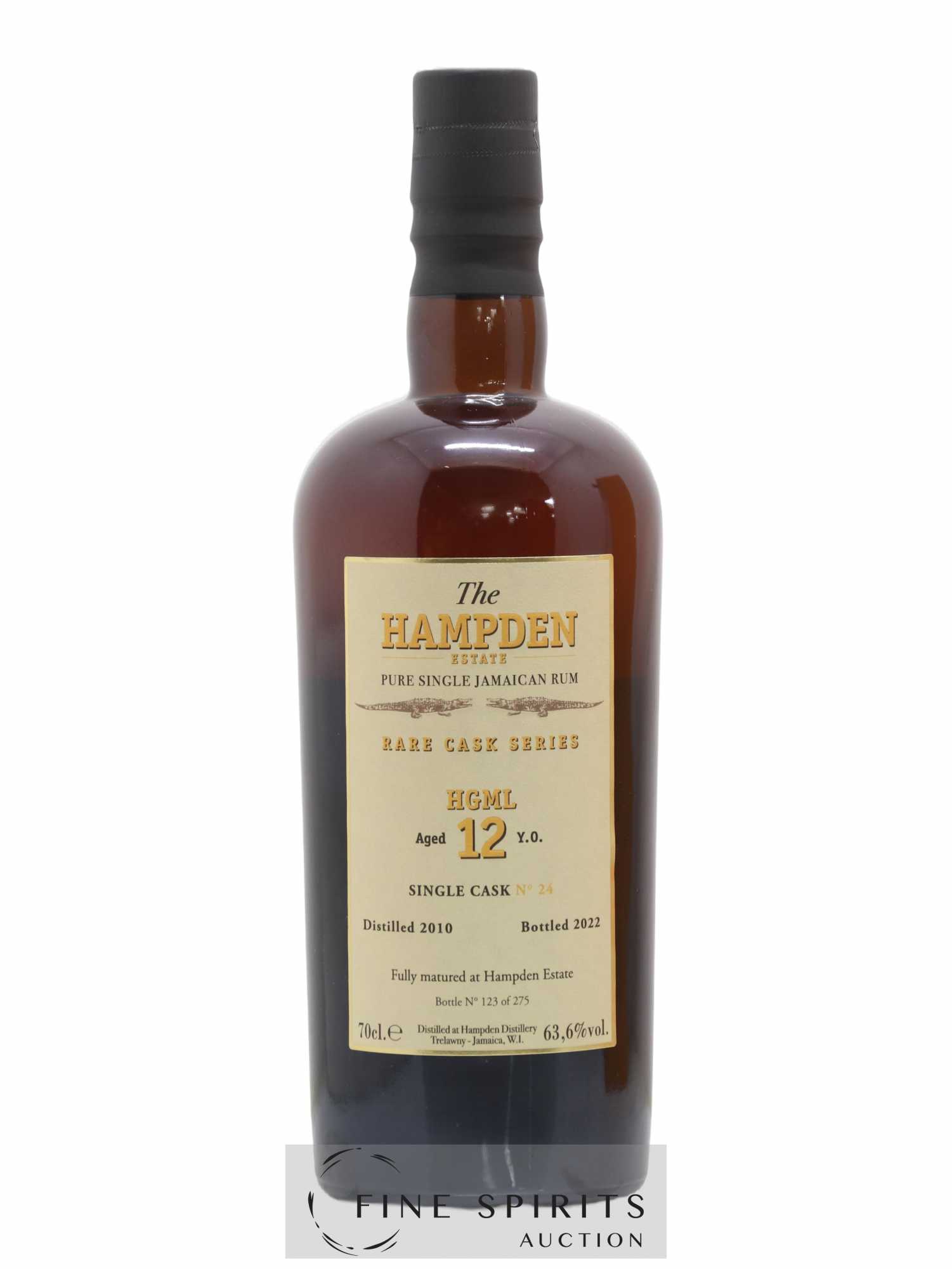 Hampden 12 years 2010 Of. HGML Single Cask n°24 - One of 275 - bottled 2022 Rare Cask Series - Lot de 1 bouteille - 1