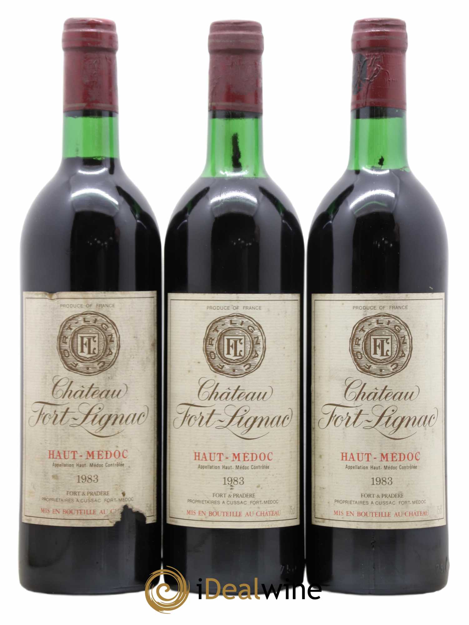Bordeaux Haut-Médoc Château Fort-Lignac 1983 - Posten von 3 Flaschen - 0