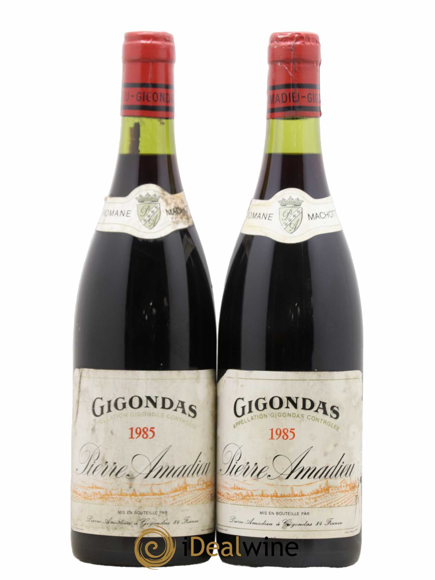 Gigondas Romane-Machotte Pierre Amadieu 1985 - Lot de 2 bouteilles - 0