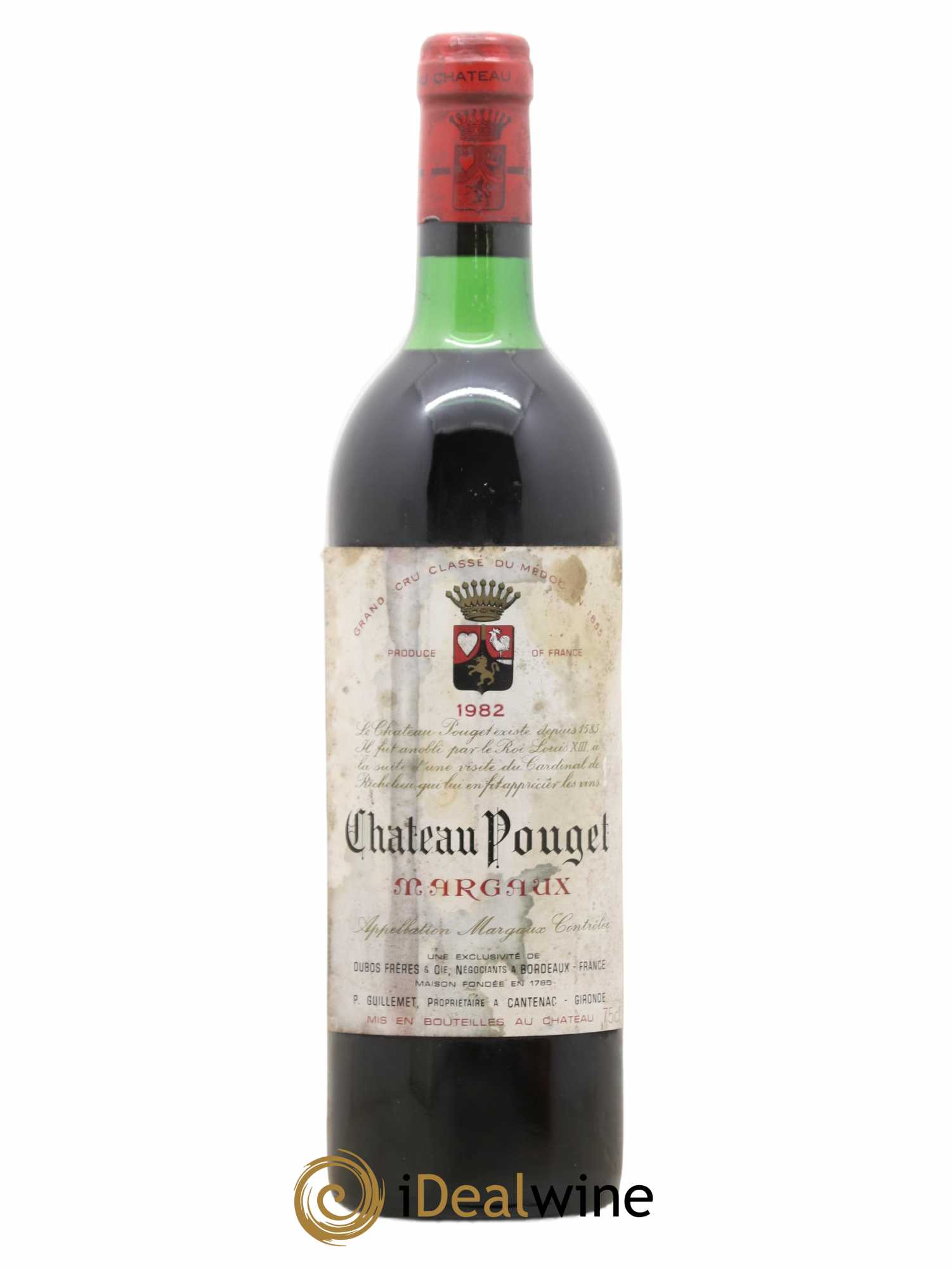 Château Pouget 4ème Grand Cru Classé 1982 - Lot de 1 bouteille - 0