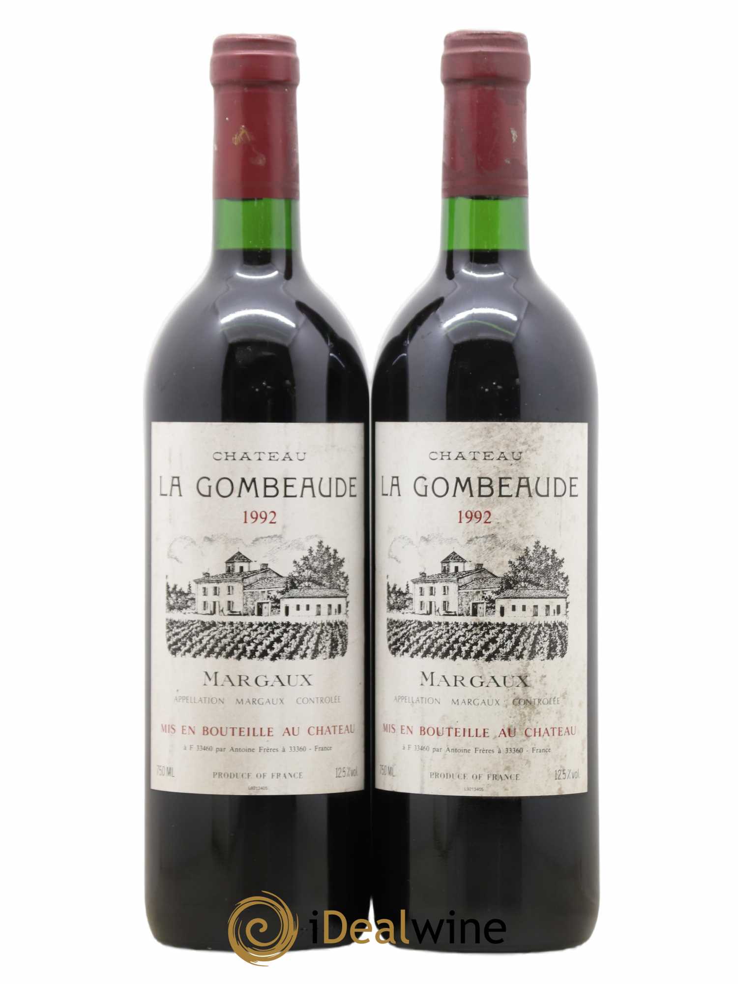 Bordeaux Margaux Château La Gombeaude (sans prix de réserve) 1992 - Lot de 2 bouteilles - 0