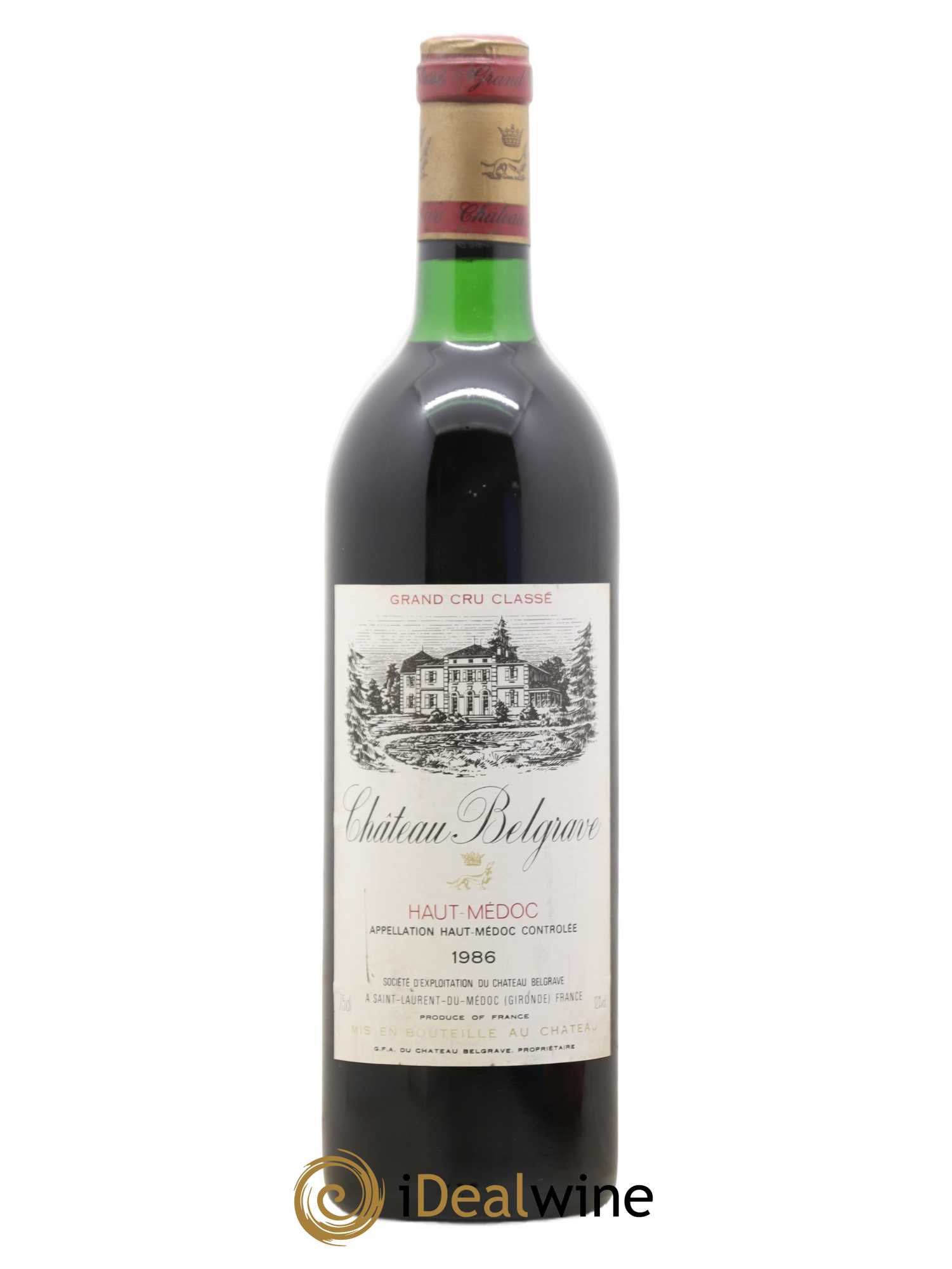 Château Belgrave 5ème Grand Cru Classé 1986 - Lot de 1 bouteille - 0