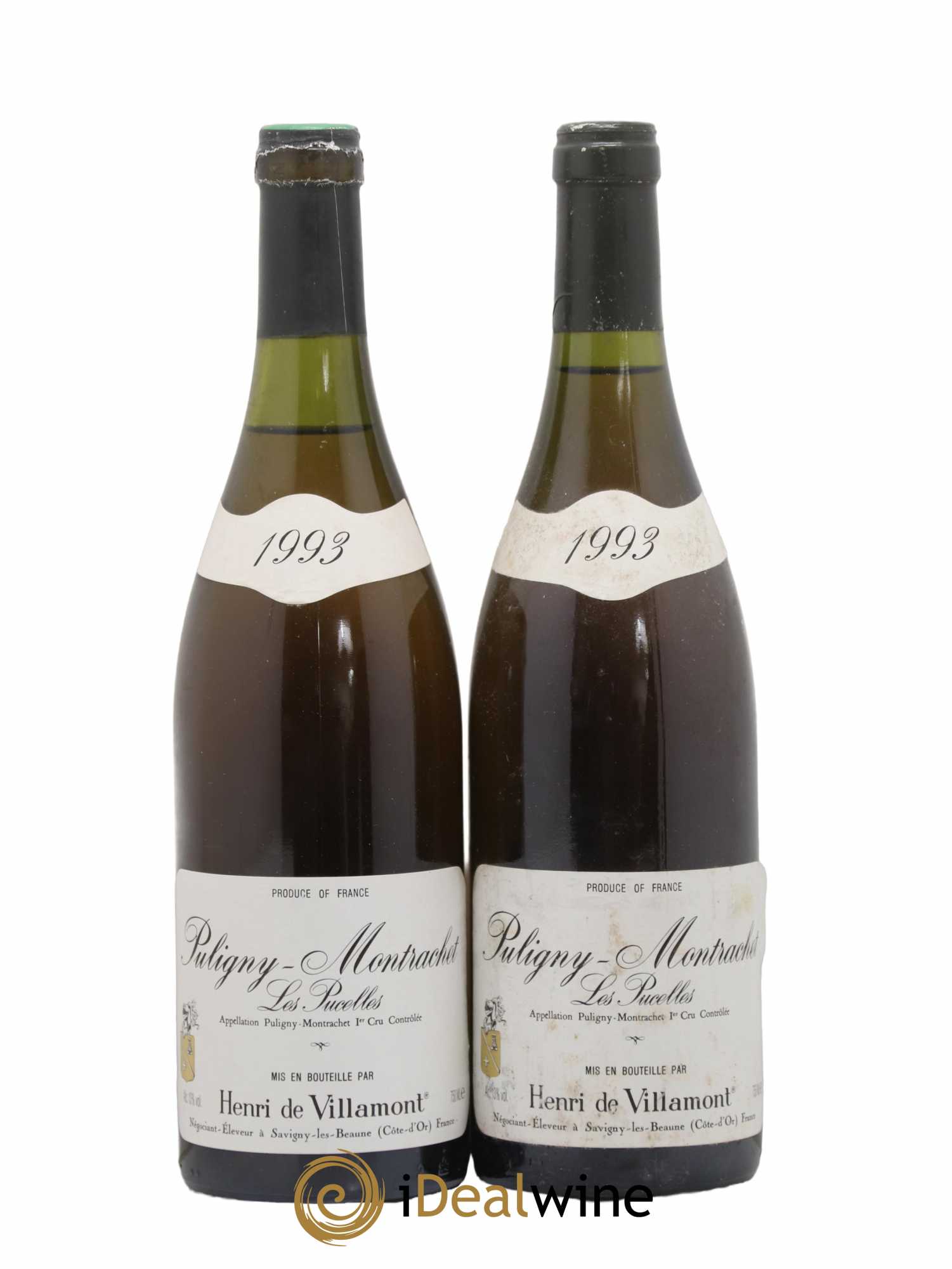 Puligny-Montrachet 1er Cru Les Pucelles Domaine Henri de Villamont 1993 - Posten von 2 Flaschen - 0