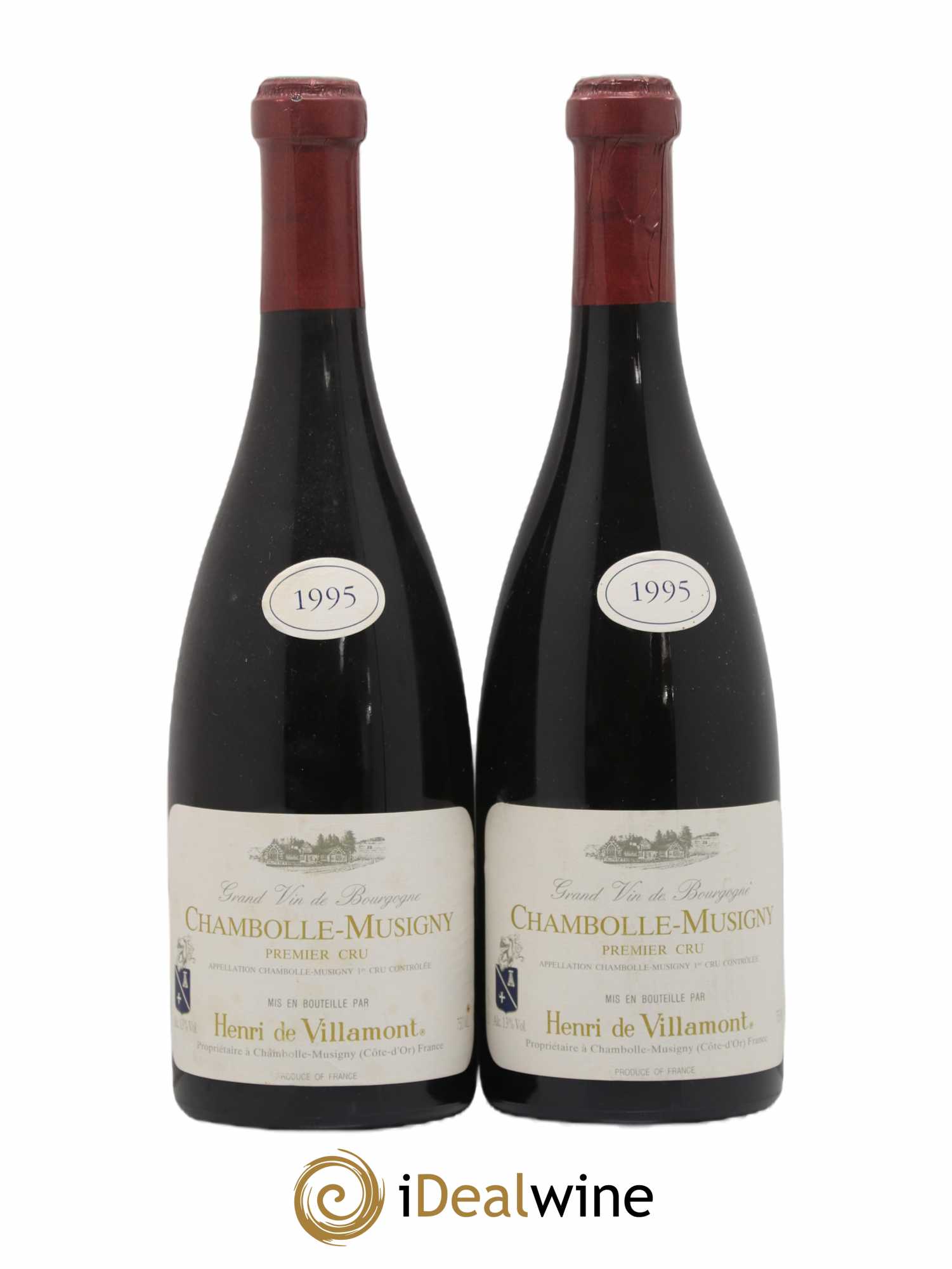 Chambolle-Musigny 1er Cru Domaine Henri de Villamont 1995 - Lot de 2 bouteilles - 0