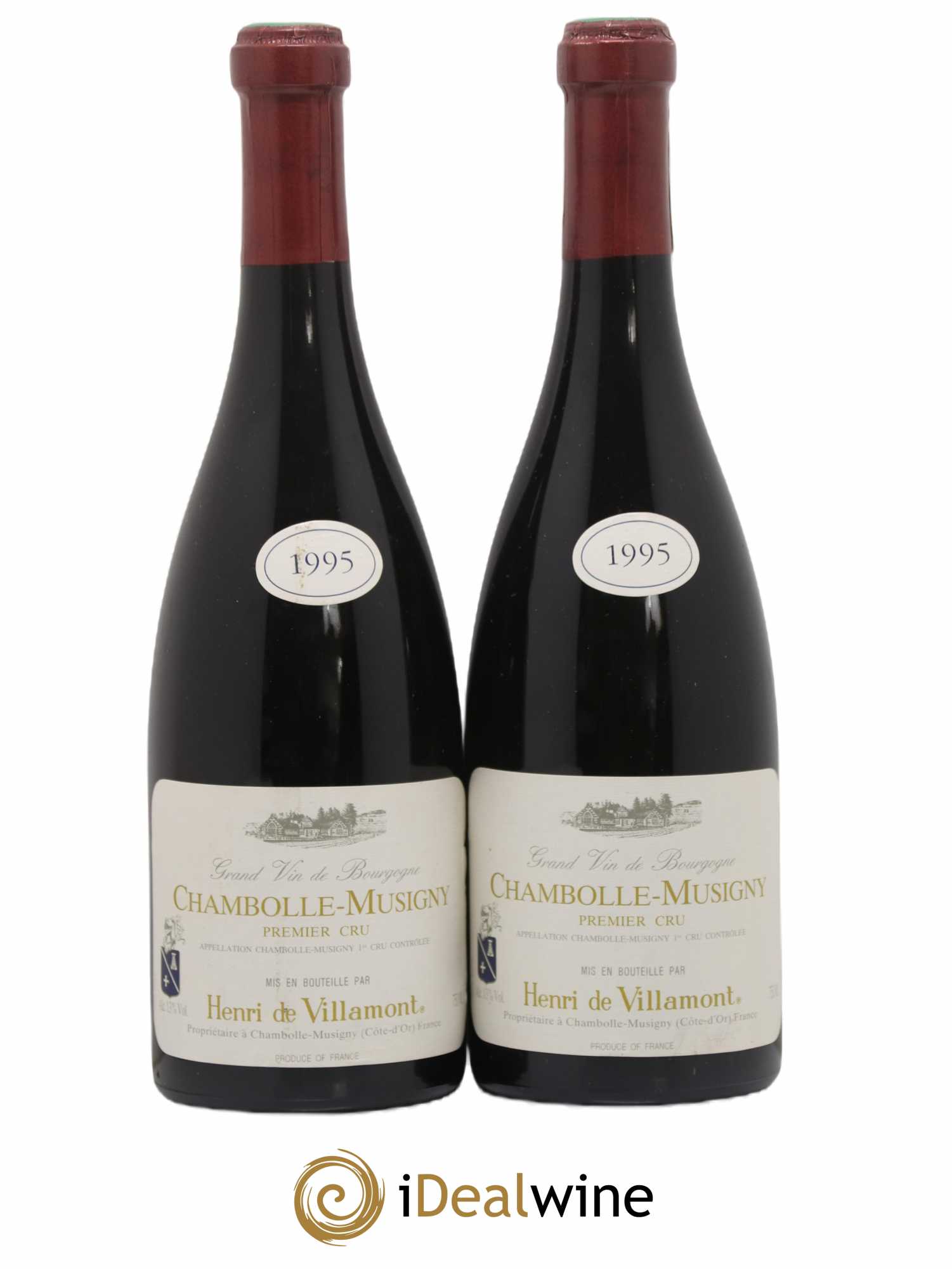Chambolle-Musigny 1er Cru Domaine Henri de Villamont 1995 - Lot de 2 bouteilles - 0