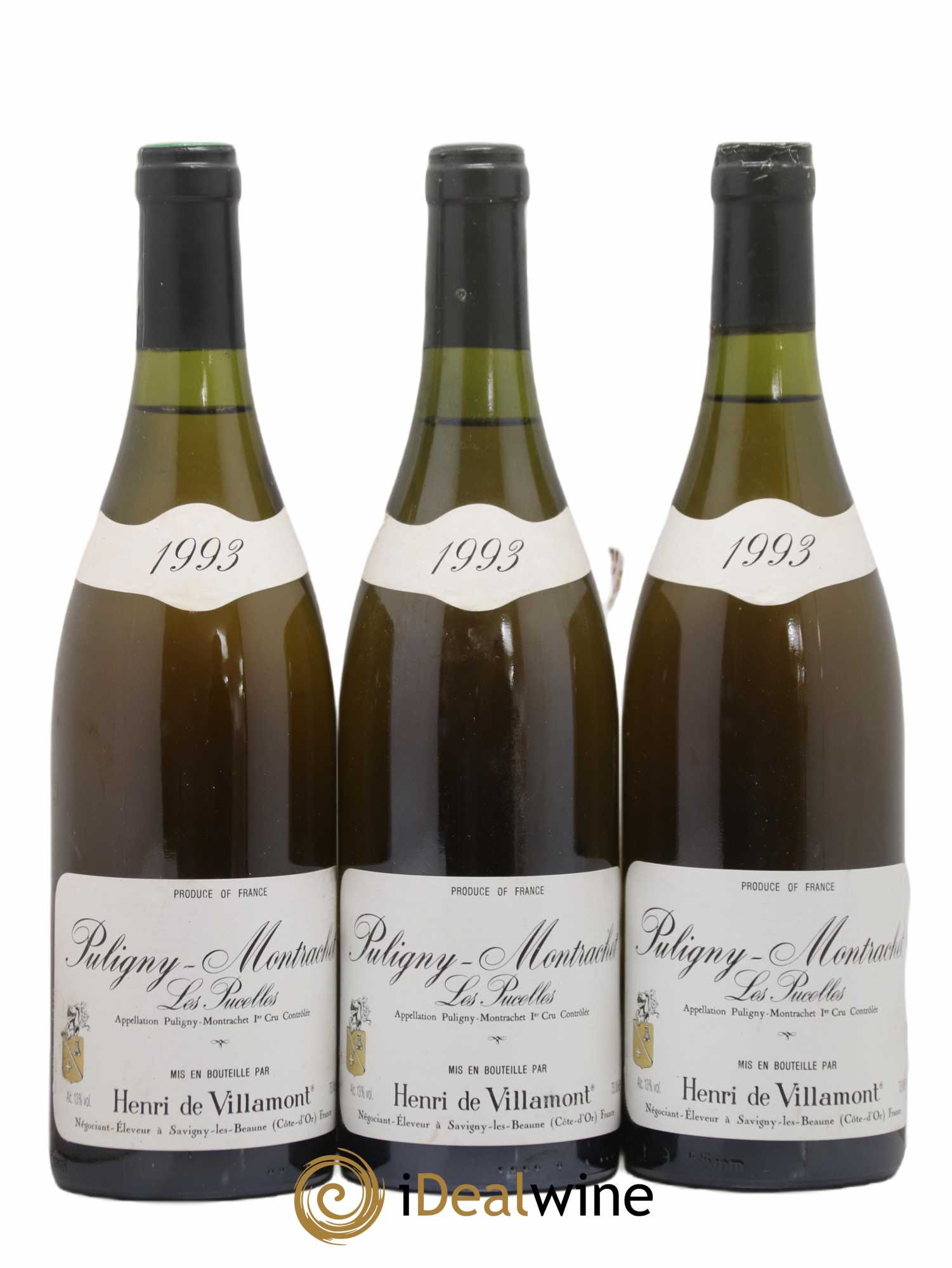 Puligny-Montrachet 1er Cru Les Pucelles Domaine Henri de Villamont 1993 - Posten von 3 Flaschen - 0