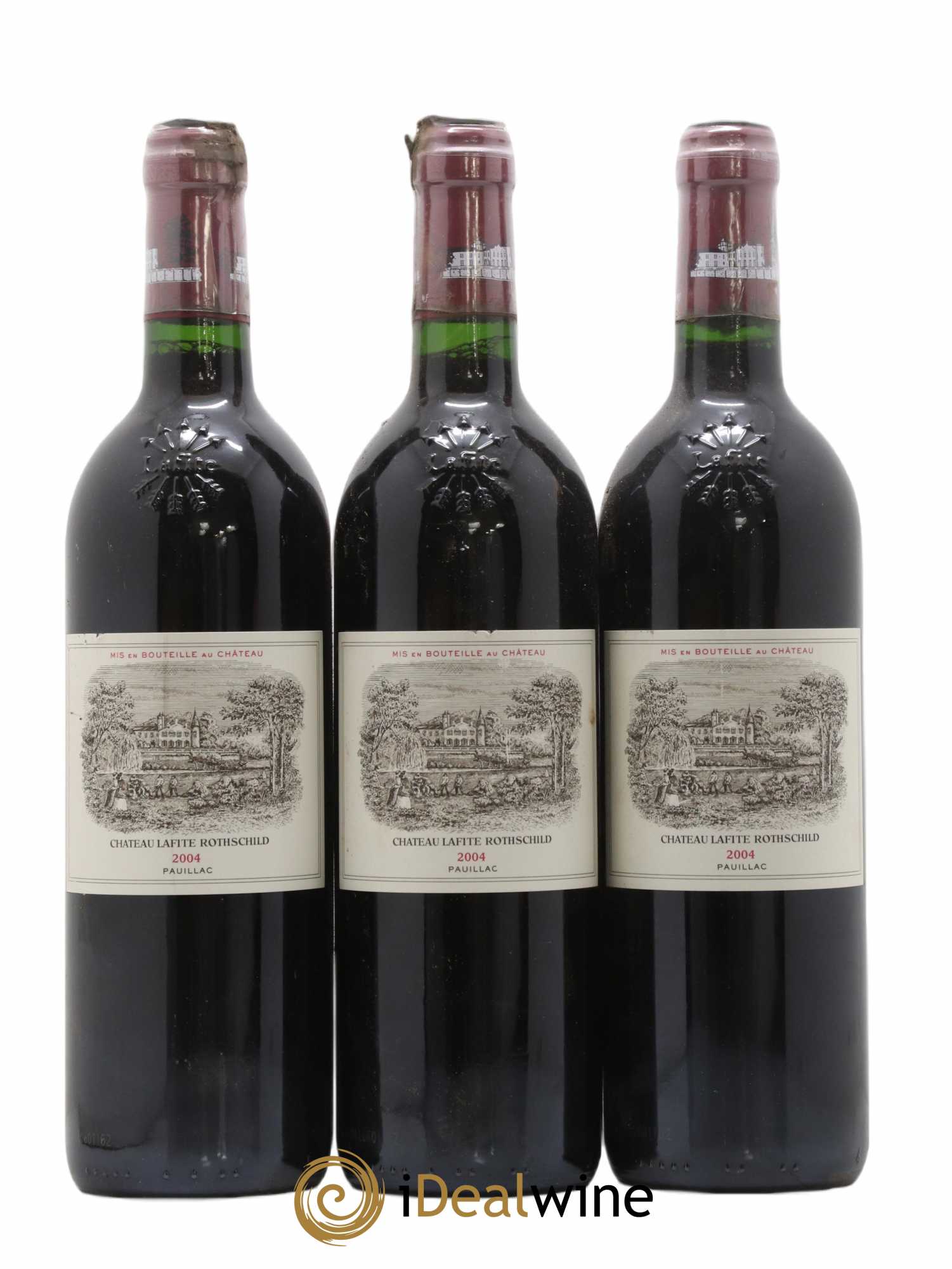 Château Lafite Rothschild 1er Grand Cru Classé 2004 - Lot de 3 bouteilles - 0