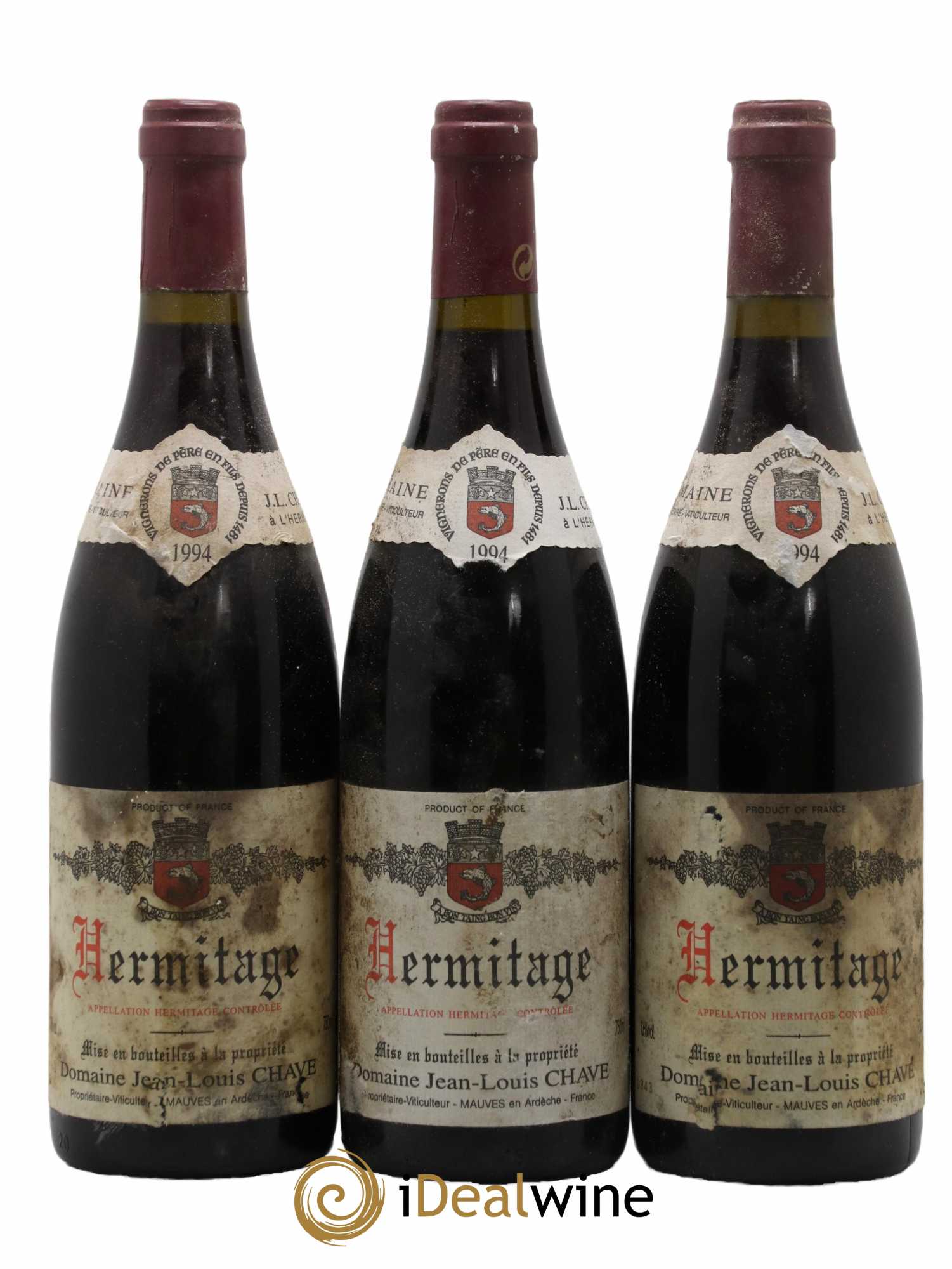 Hermitage Jean-Louis Chave 1994 - Lot de 3 bouteilles - 0