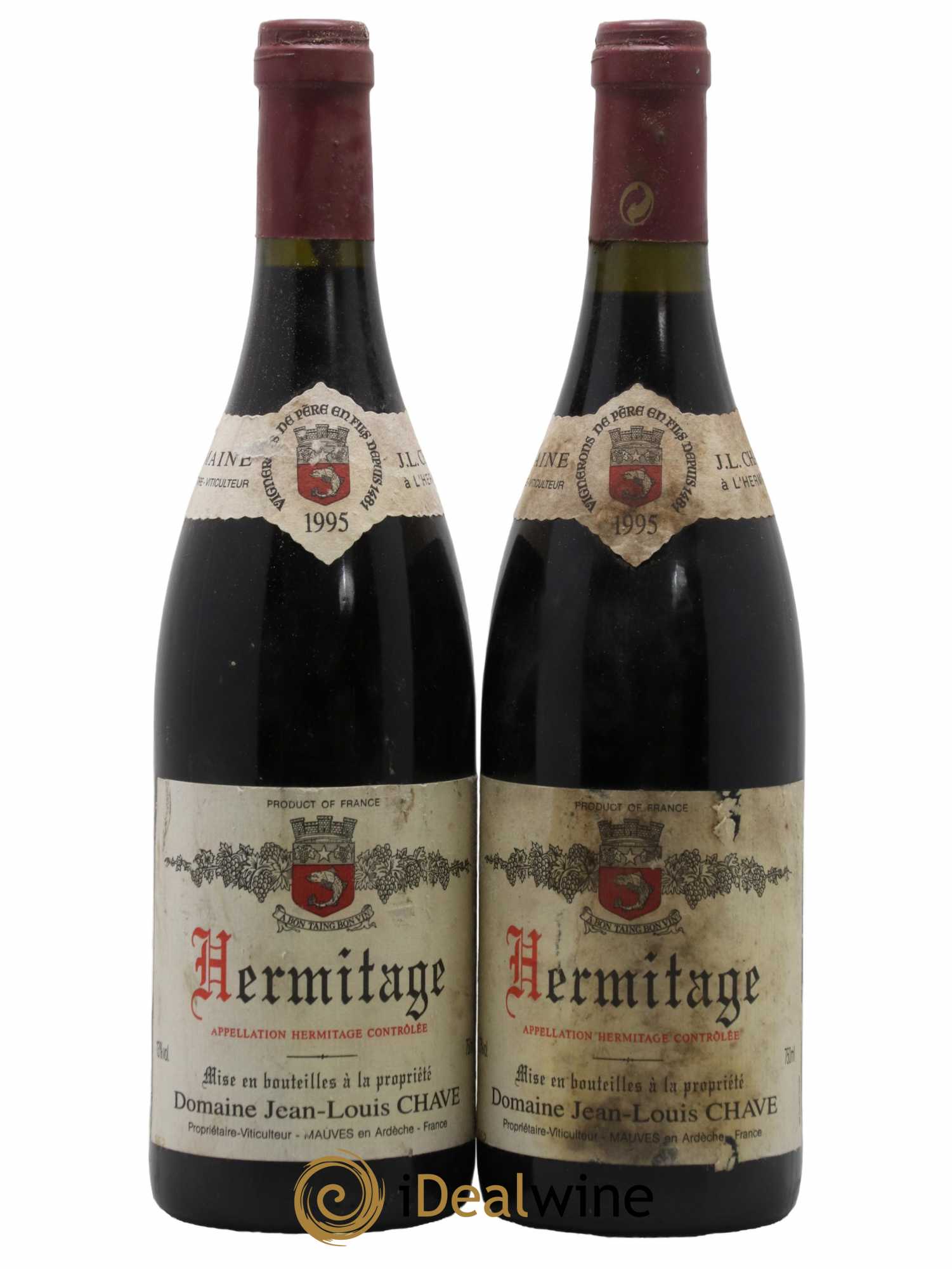 Hermitage Jean-Louis Chave 1995 - Lot de 2 bouteilles - 0